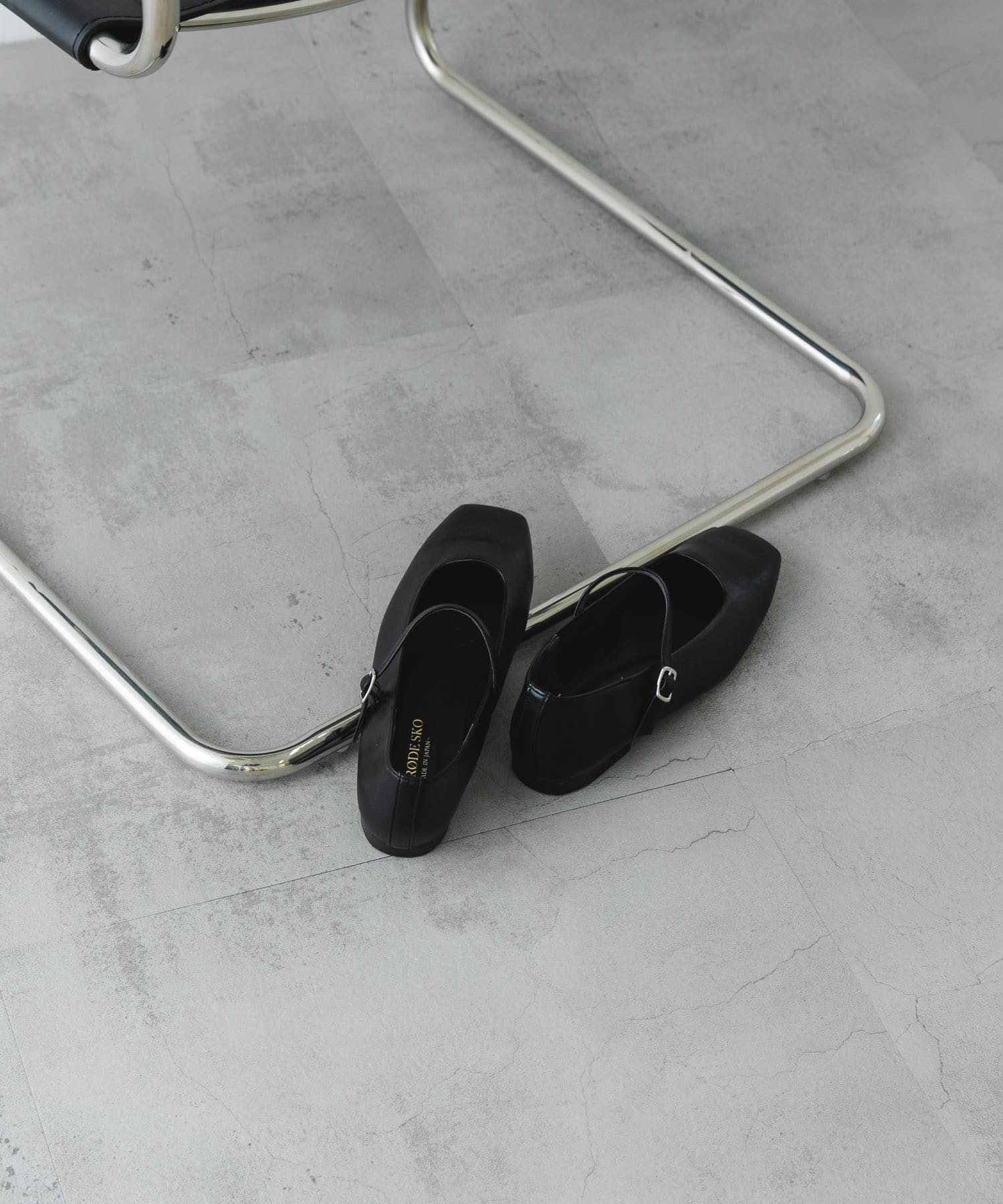 『MADE IN JAPAN』スクエアトゥメリージェーンシューズ BLACK 36