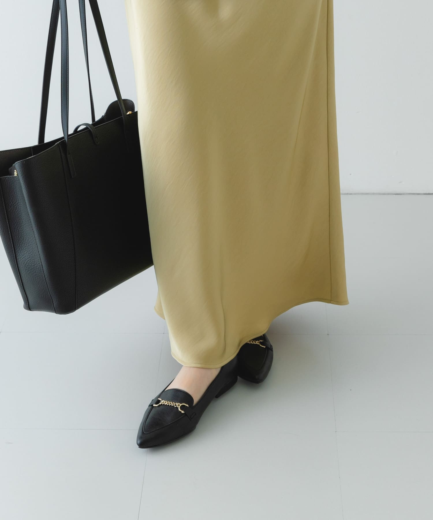 『MADE IN JAPAN』プチチェーンフラットシューズ BLACK 36