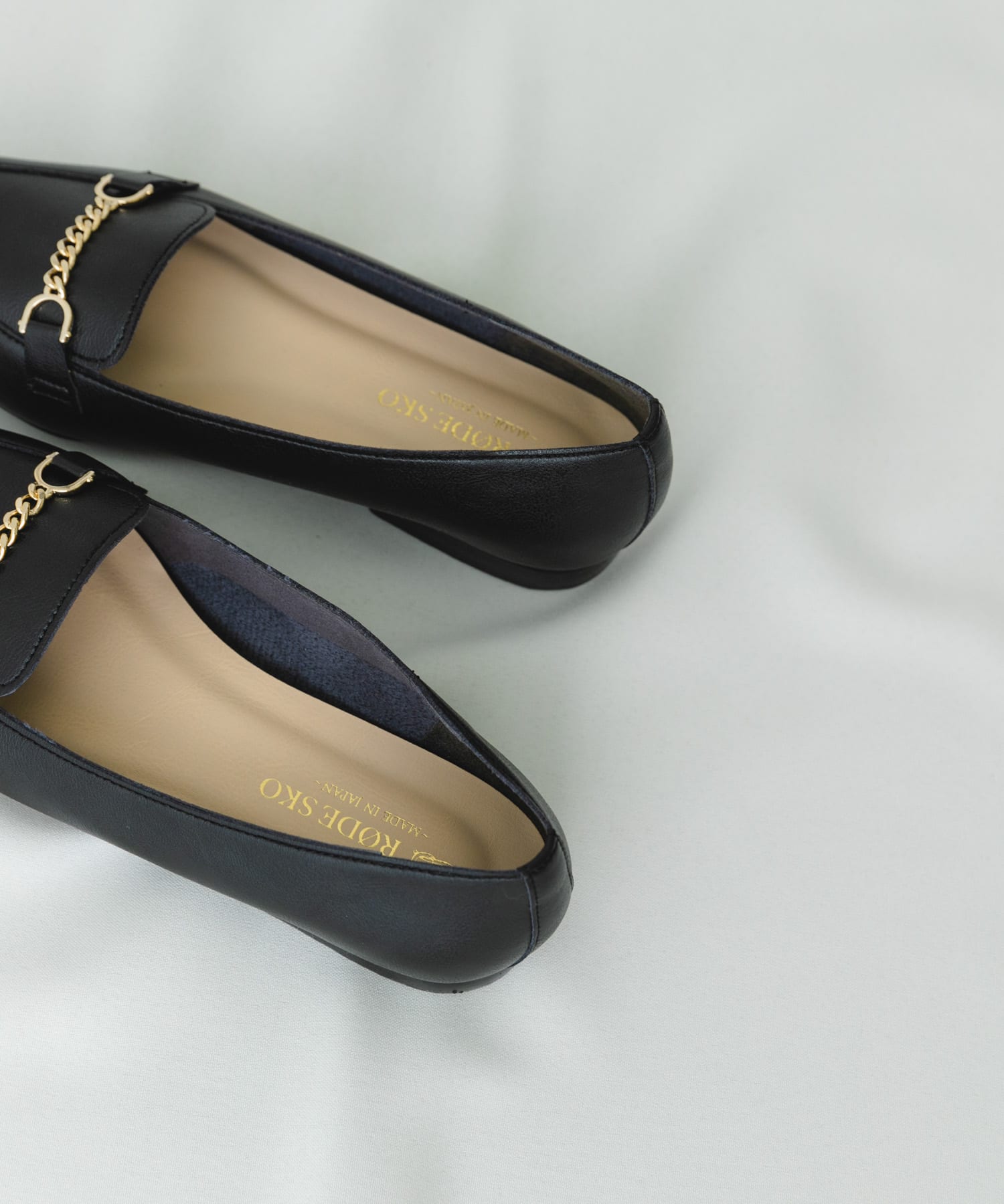 『MADE IN JAPAN』プチチェーンフラットシューズ BLACK 37