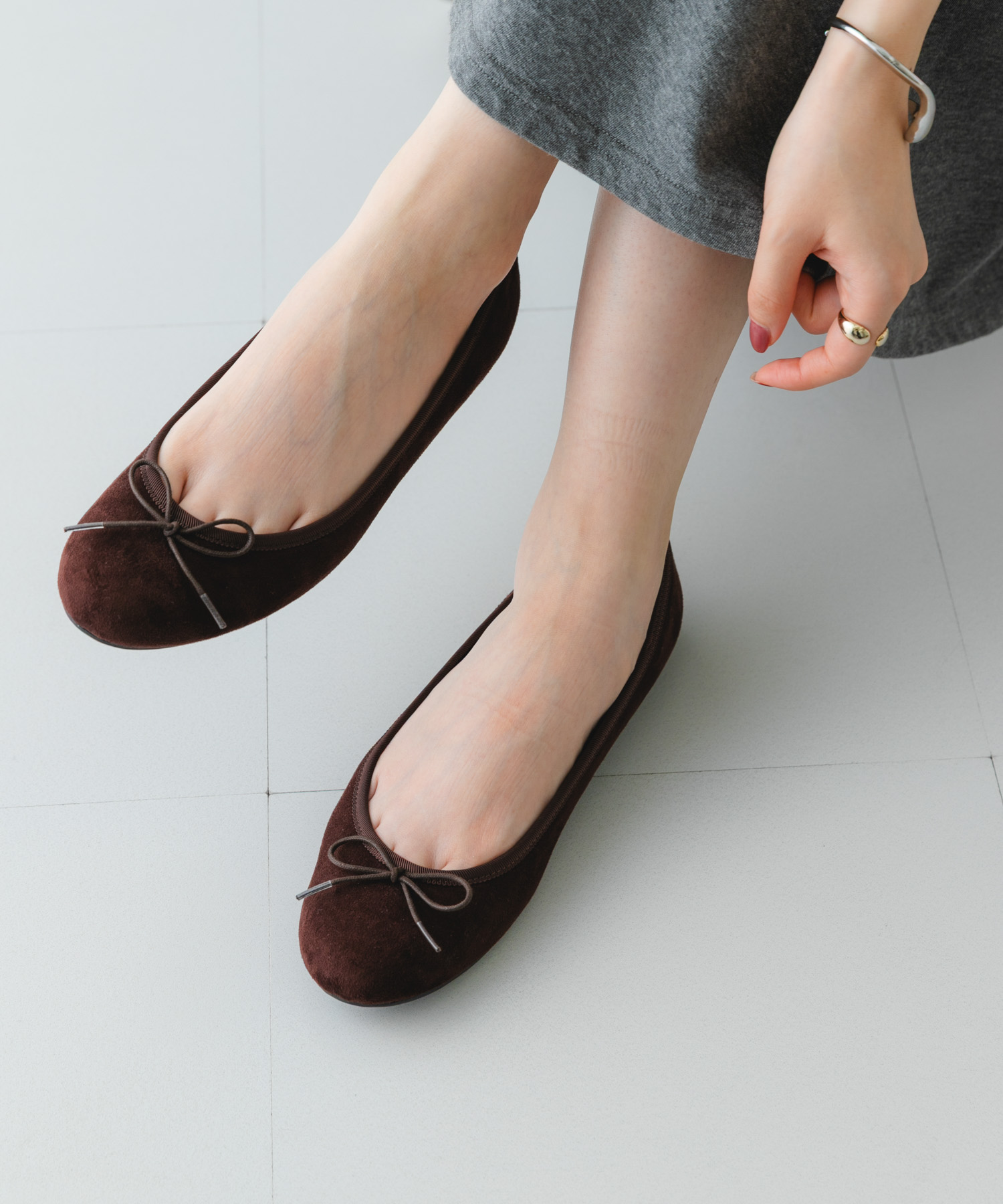 『MADE IN JAPAN』プレーンバレエシューズ CHOCO/S 36