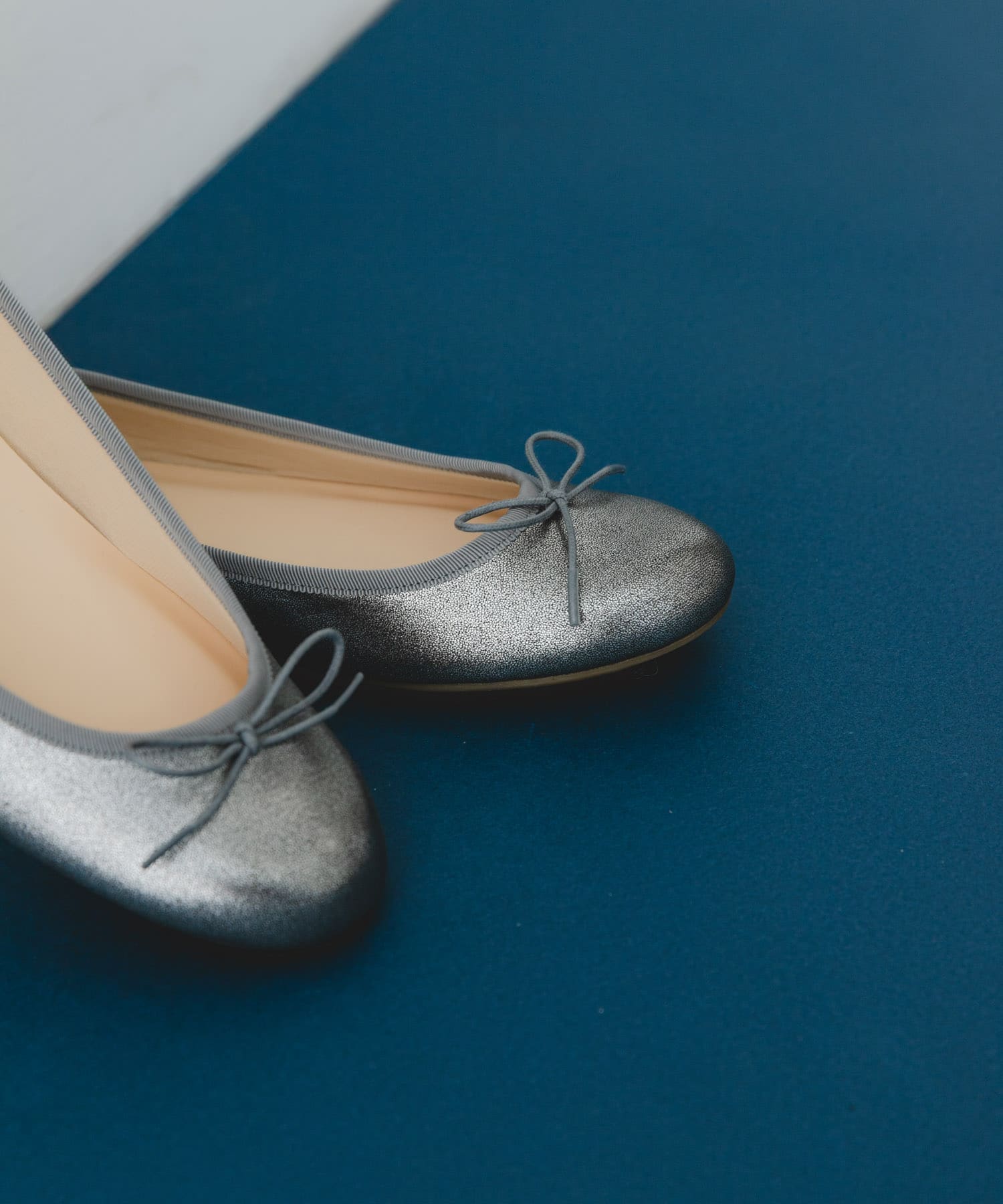 『MADE IN JAPAN』プレーンバレエシューズ SILVER 36