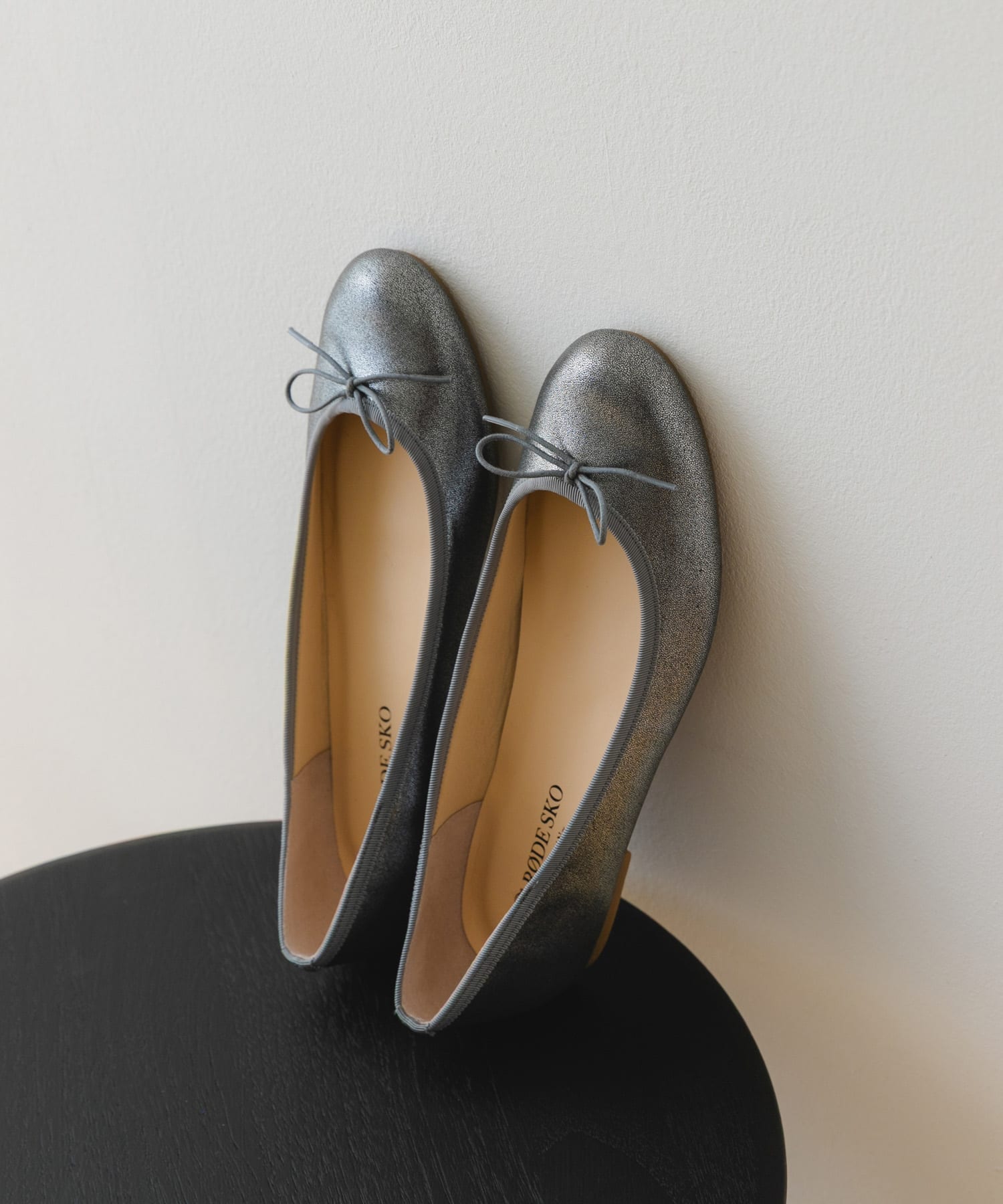 『MADE IN JAPAN』プレーンバレエシューズ SILVER 35