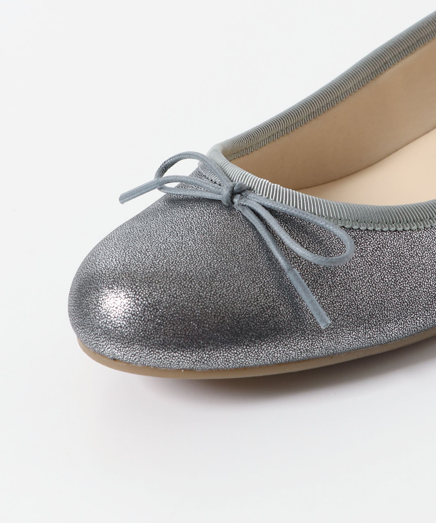 『MADE IN JAPAN』プレーンバレエシューズ SILVER 37