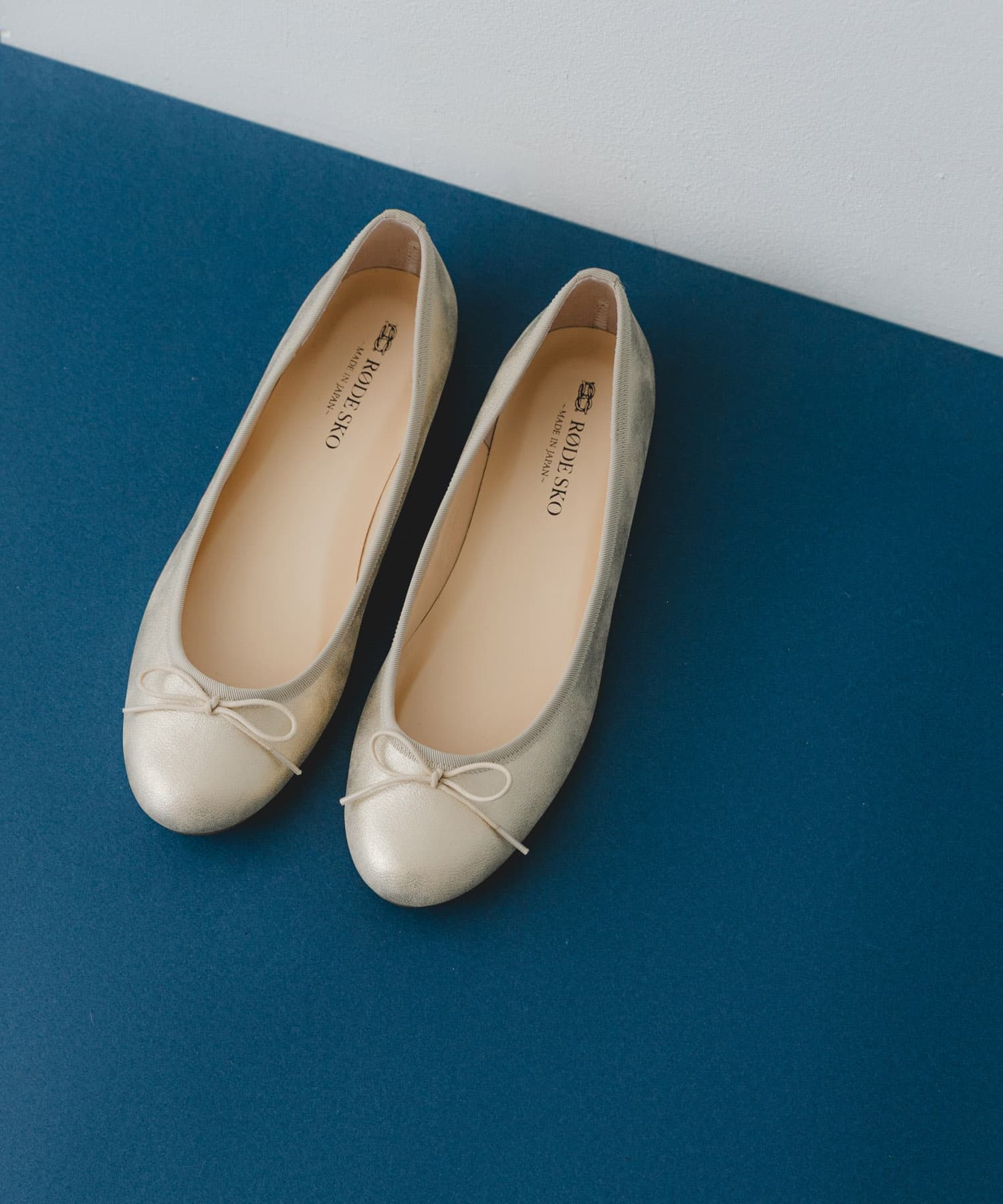 『MADE IN JAPAN』プレーンバレエシューズ GOLD 35
