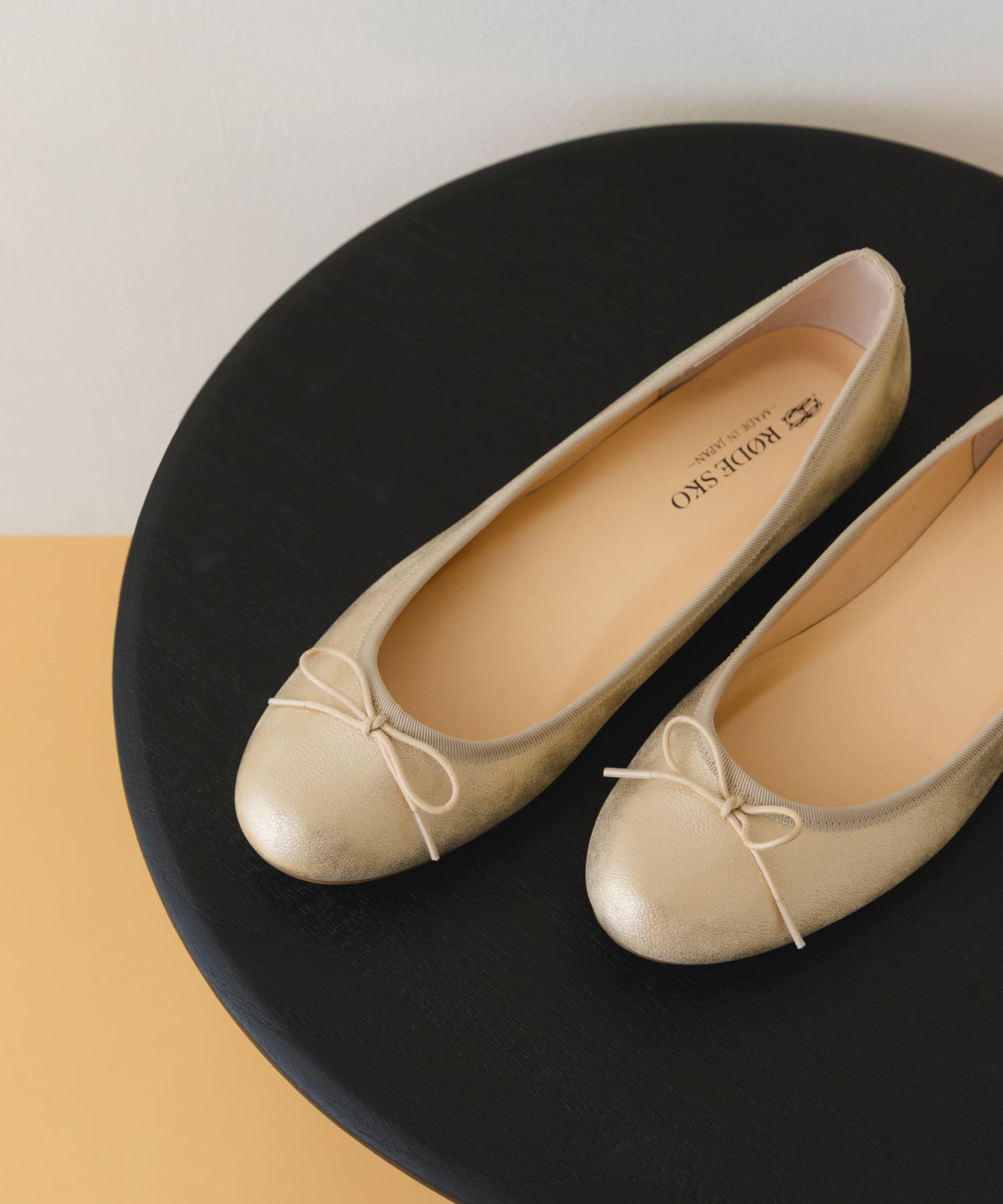 『MADE IN JAPAN』プレーンバレエシューズ GOLD 35