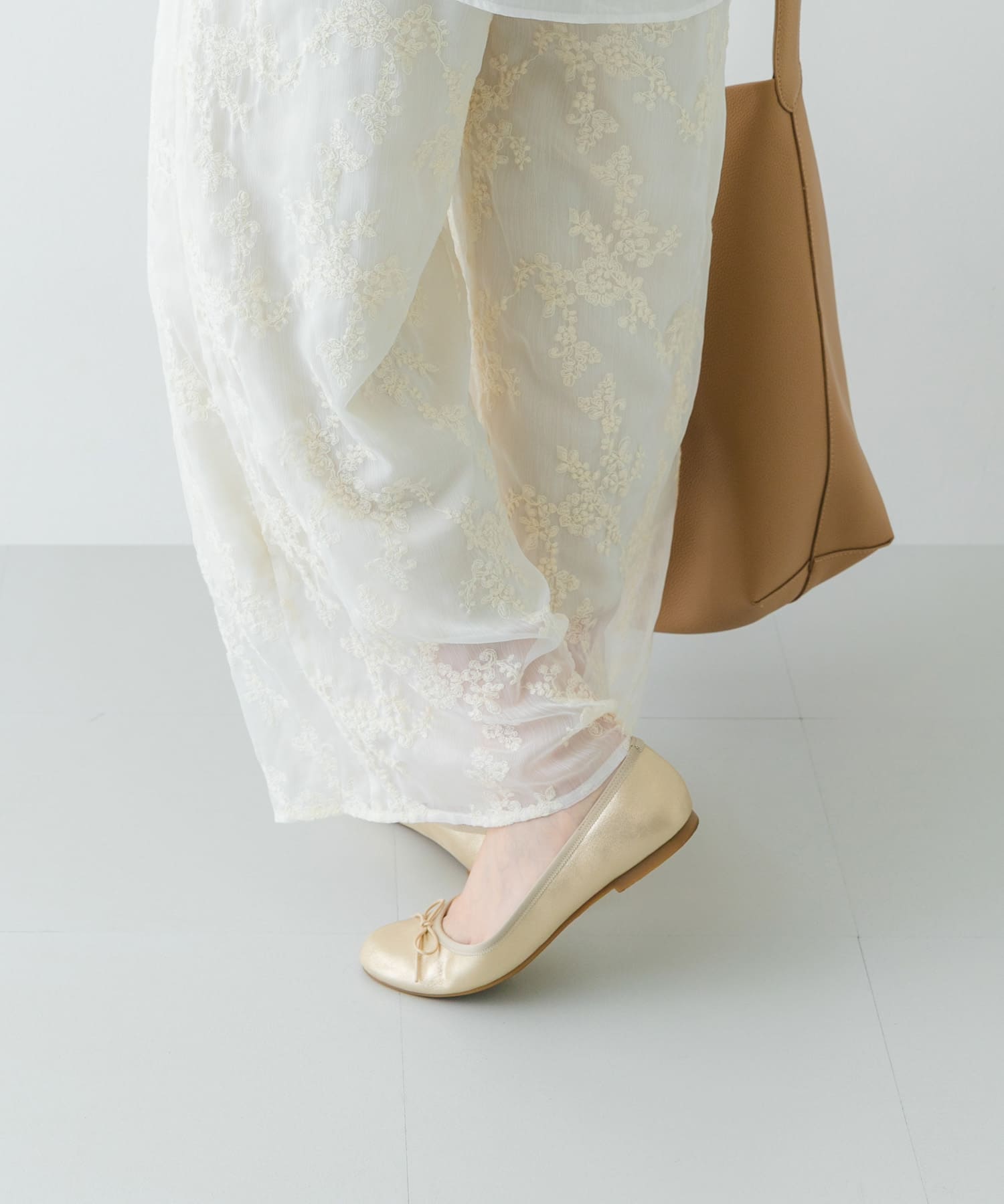 『MADE IN JAPAN』プレーンバレエシューズ GOLD 35