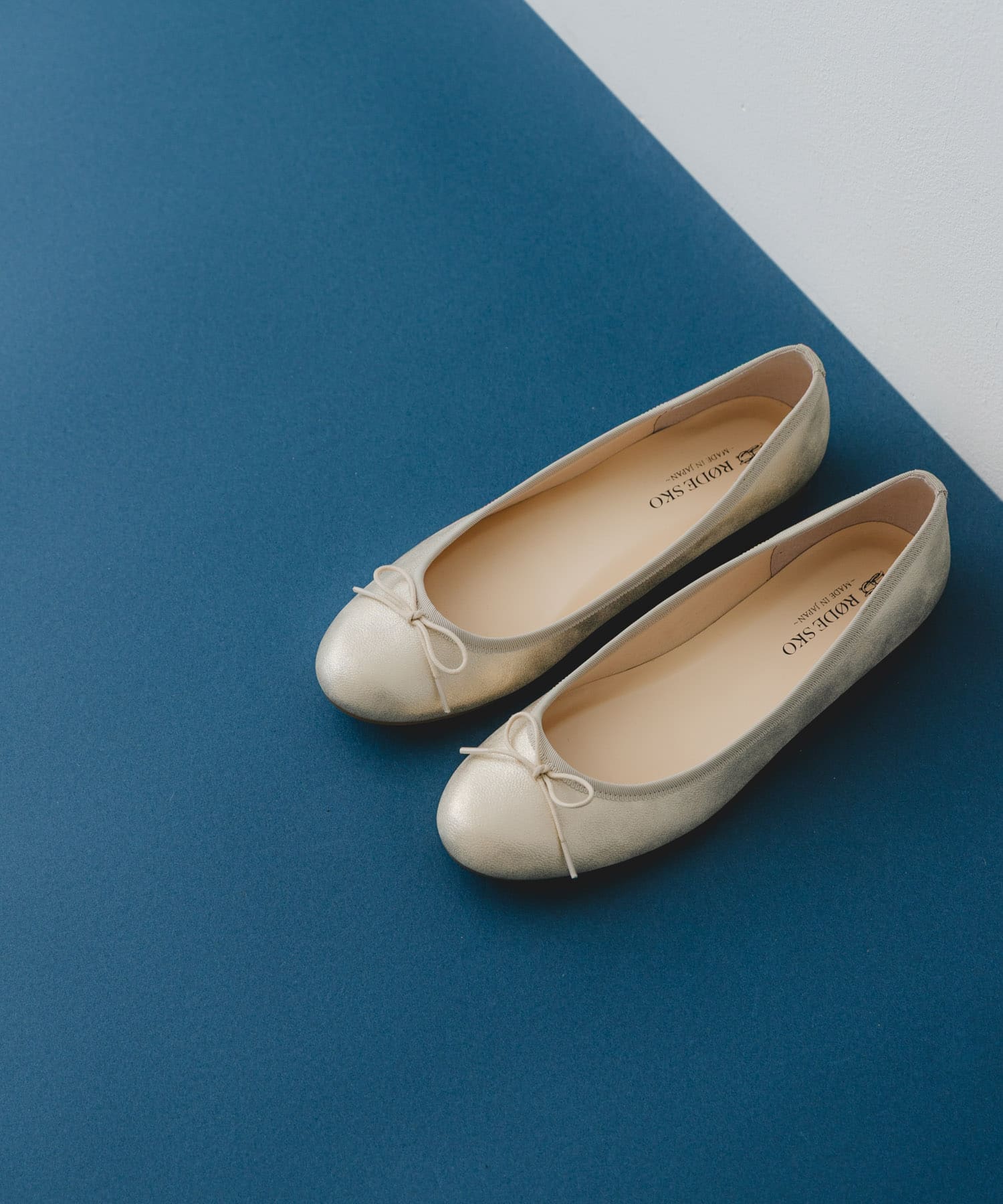 『MADE IN JAPAN』プレーンバレエシューズ GOLD 36