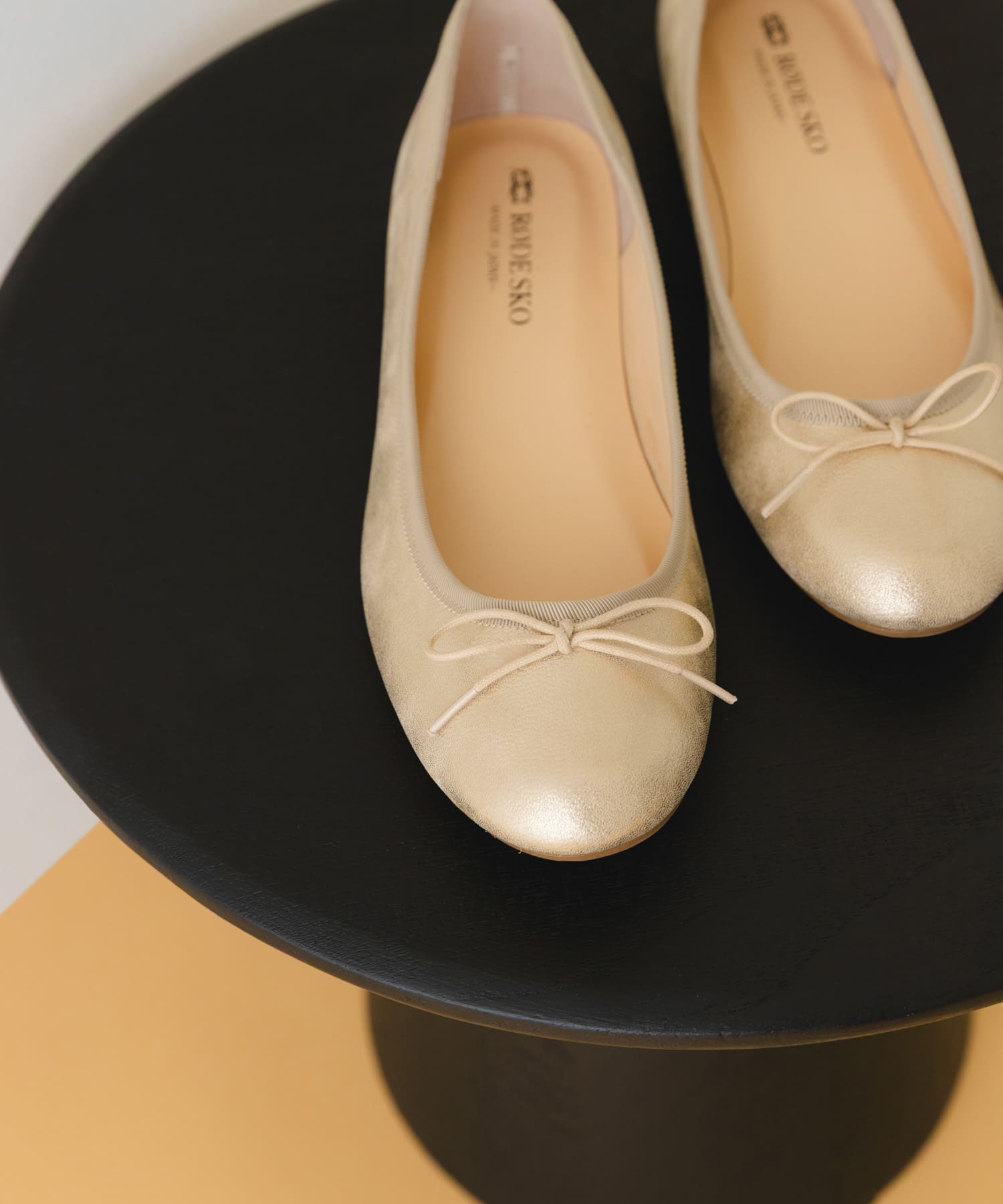 『MADE IN JAPAN』プレーンバレエシューズ GOLD 36