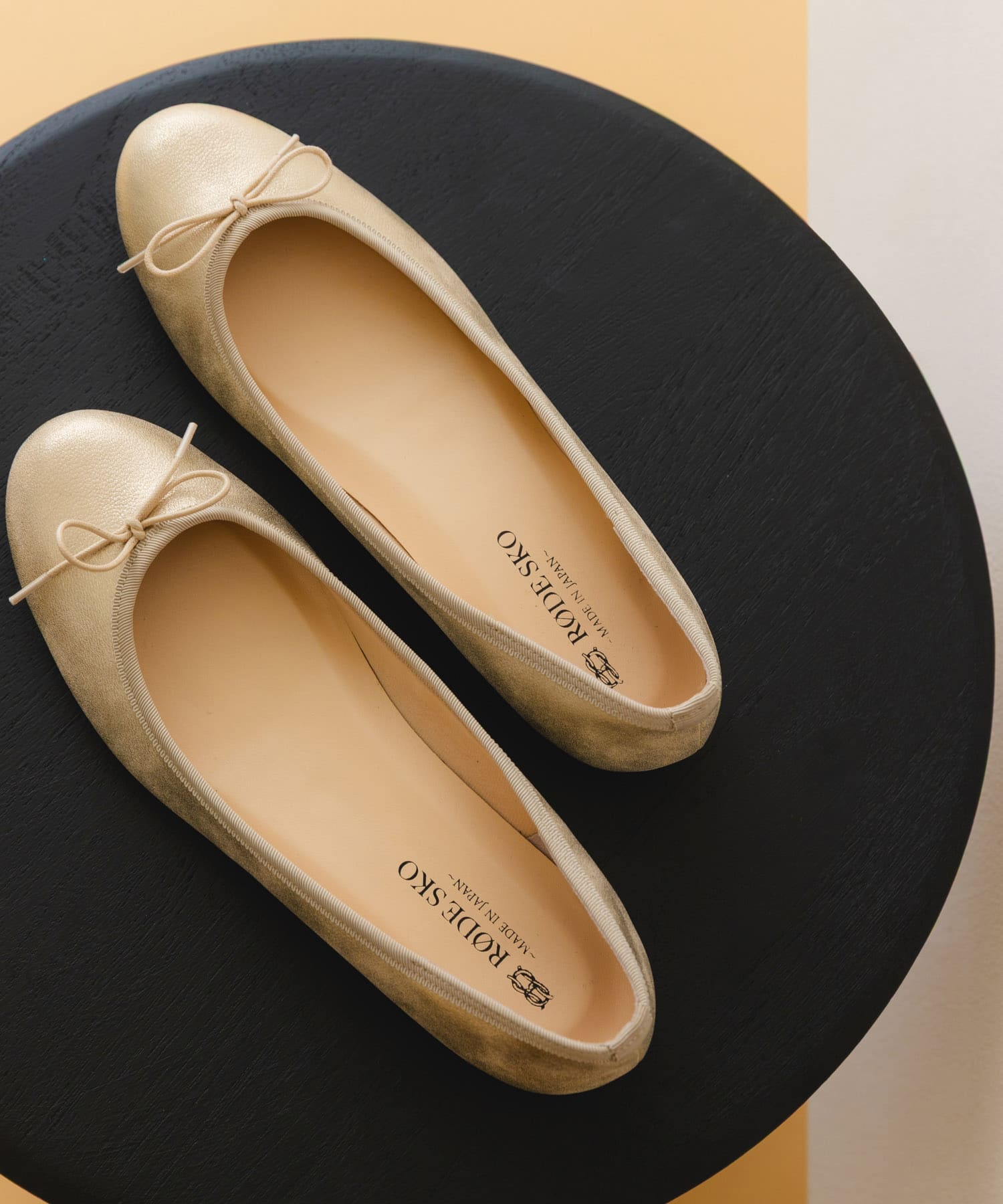 『MADE IN JAPAN』プレーンバレエシューズ GOLD 36