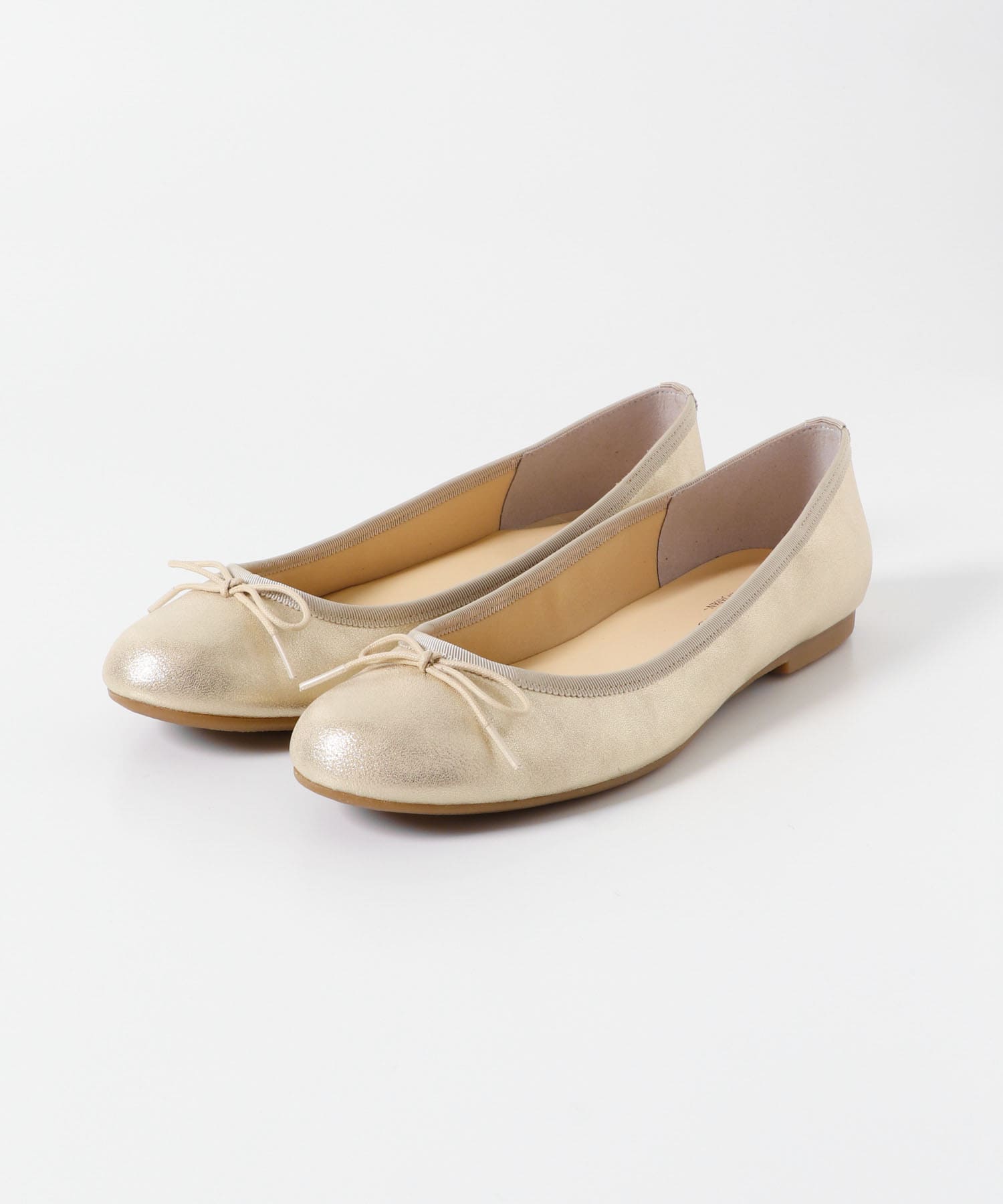 『MADE IN JAPAN』プレーンバレエシューズ GOLD 35