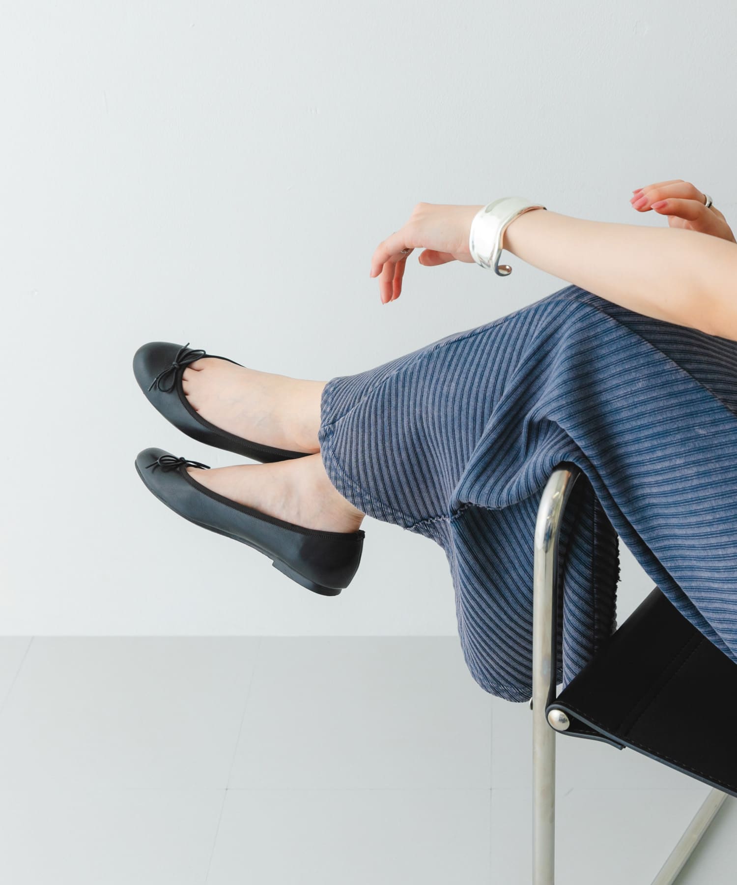 『MADE IN JAPAN』プレーンバレエシューズ BLACK 35