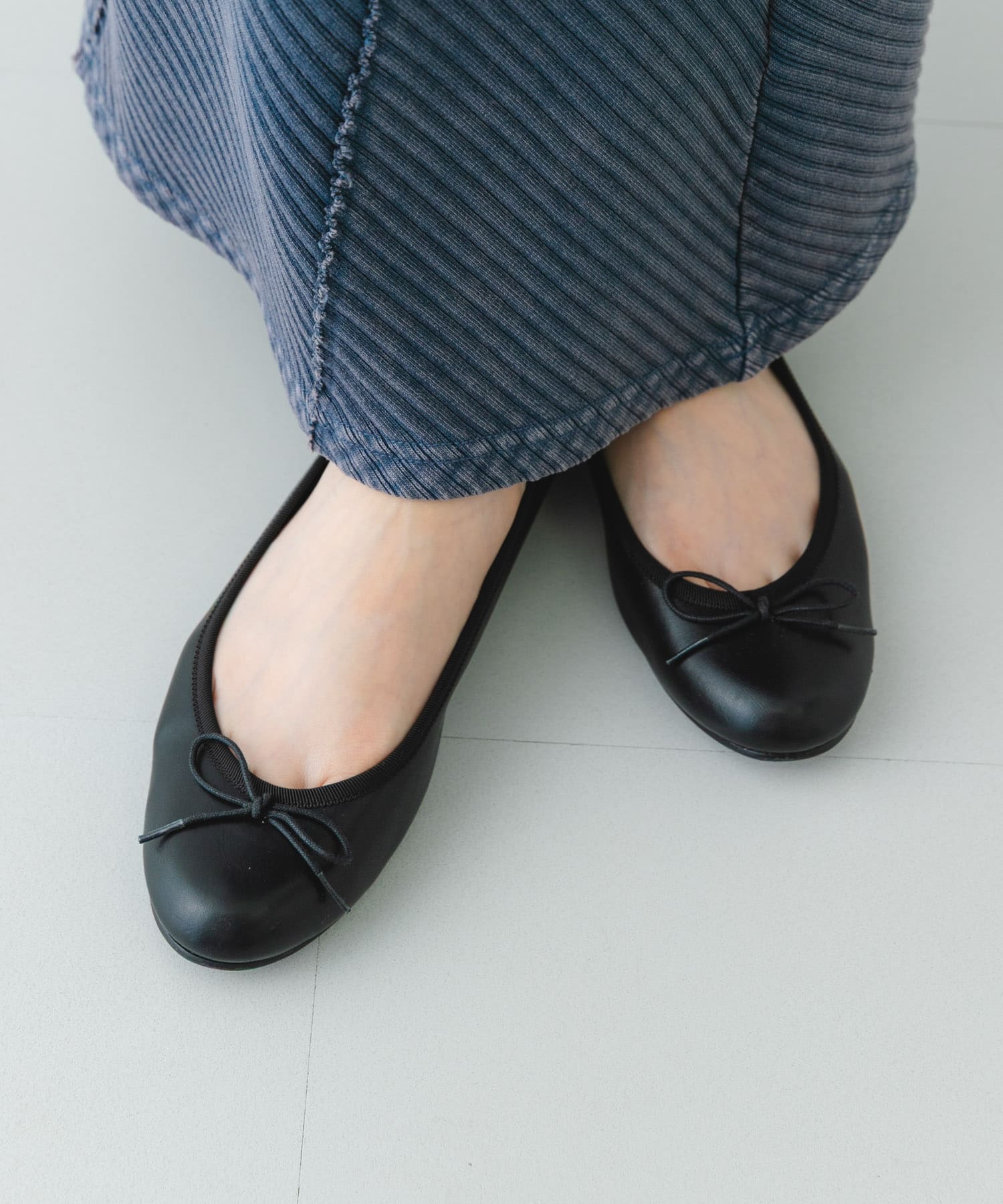 『MADE IN JAPAN』プレーンバレエシューズ BLACK 35