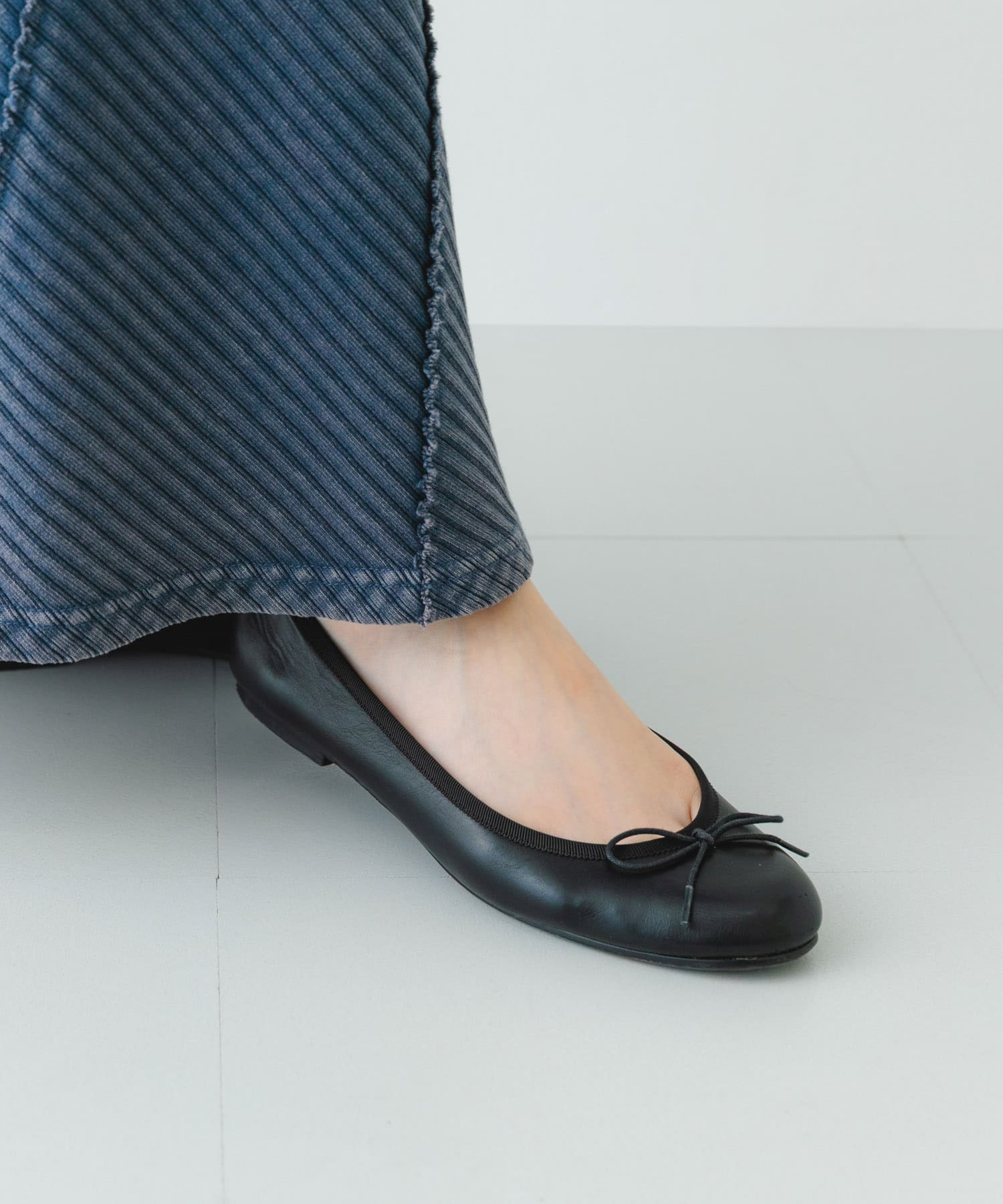 『MADE IN JAPAN』プレーンバレエシューズ BLACK 35
