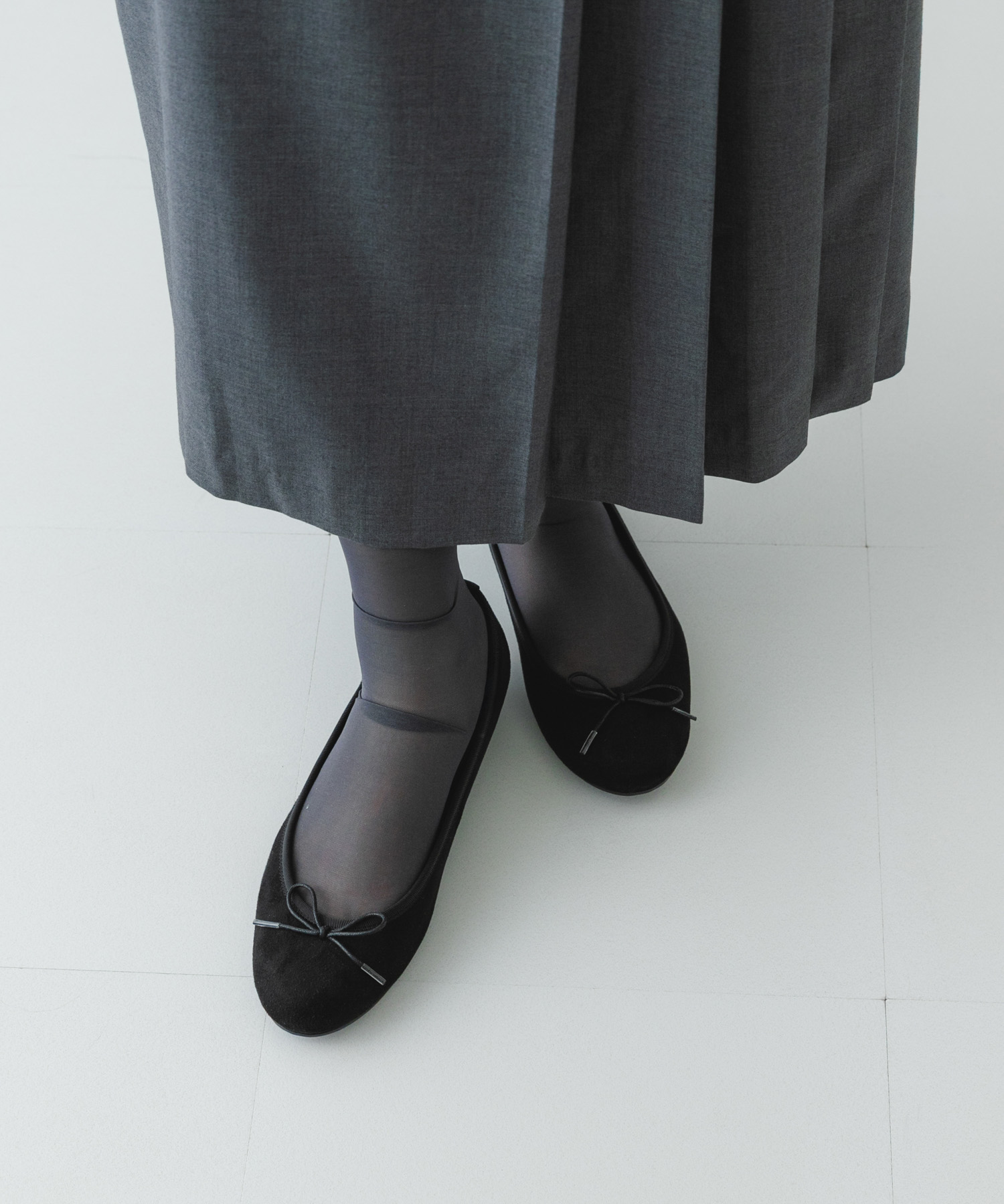 『MADE IN JAPAN』プレーンバレエシューズ BLACK/S 36