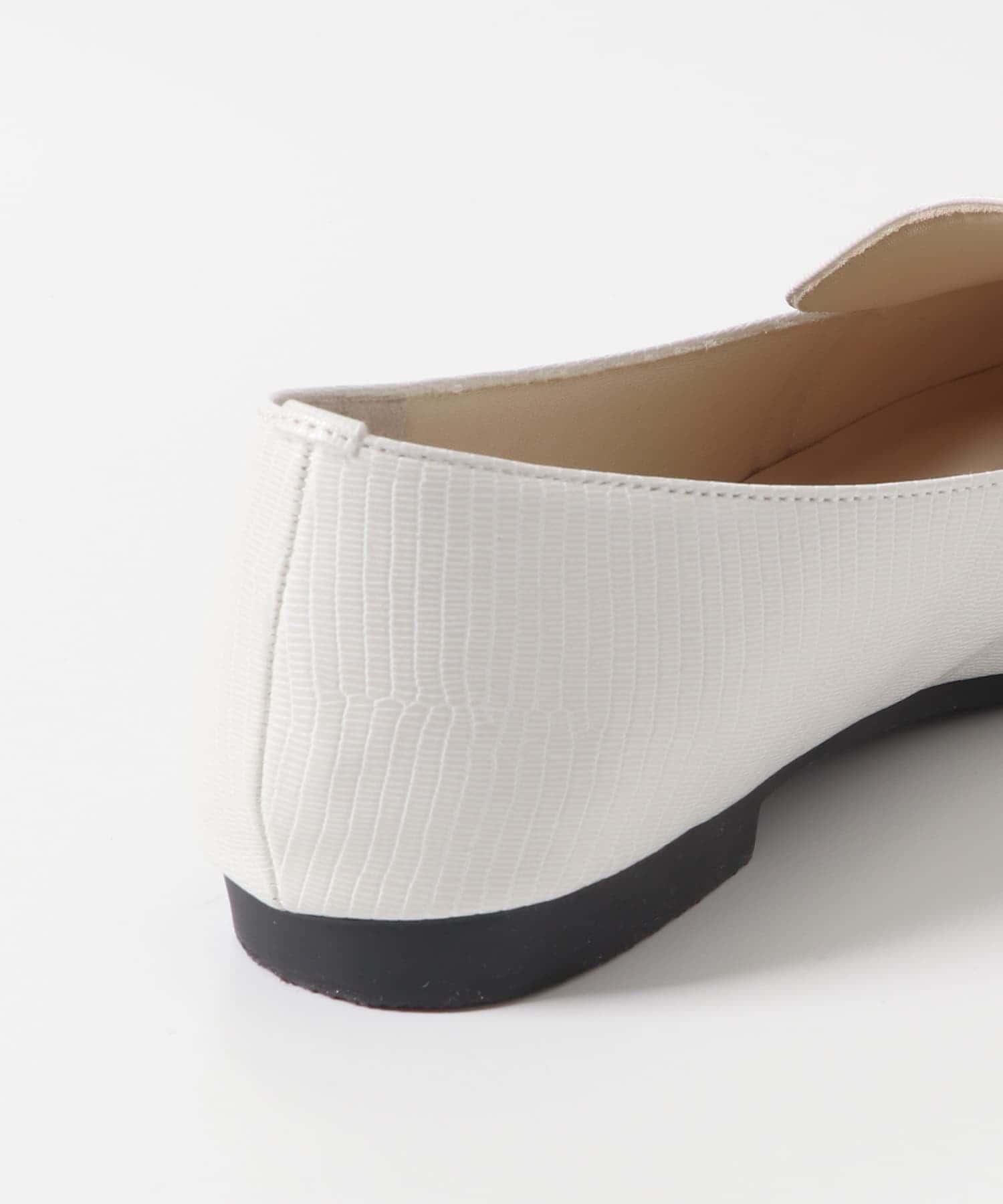 『MADE IN JAPAN』 スクエアトゥ細ビットローファー IVORY 36