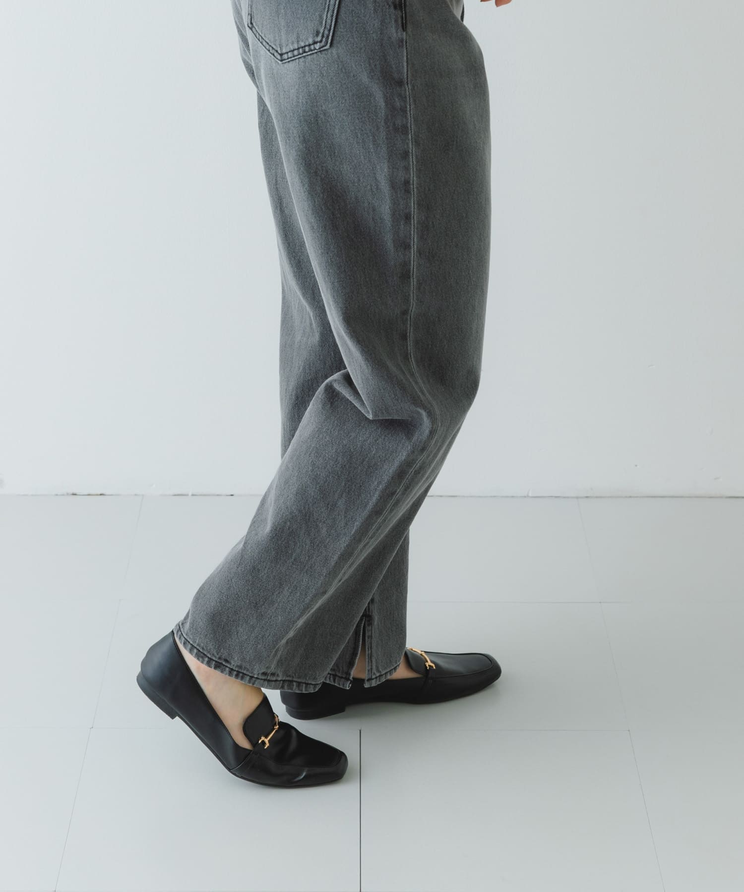 『MADE IN JAPAN』 スクエアトゥ細ビットローファー BLACK 36