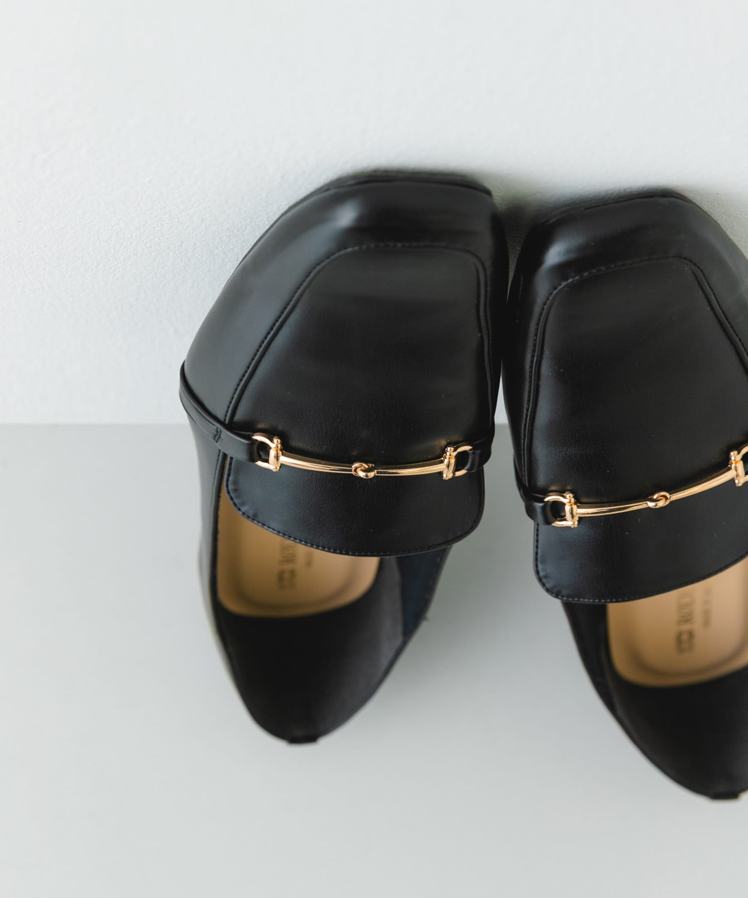 『MADE IN JAPAN』 スクエアトゥ細ビットローファー BLACK 36