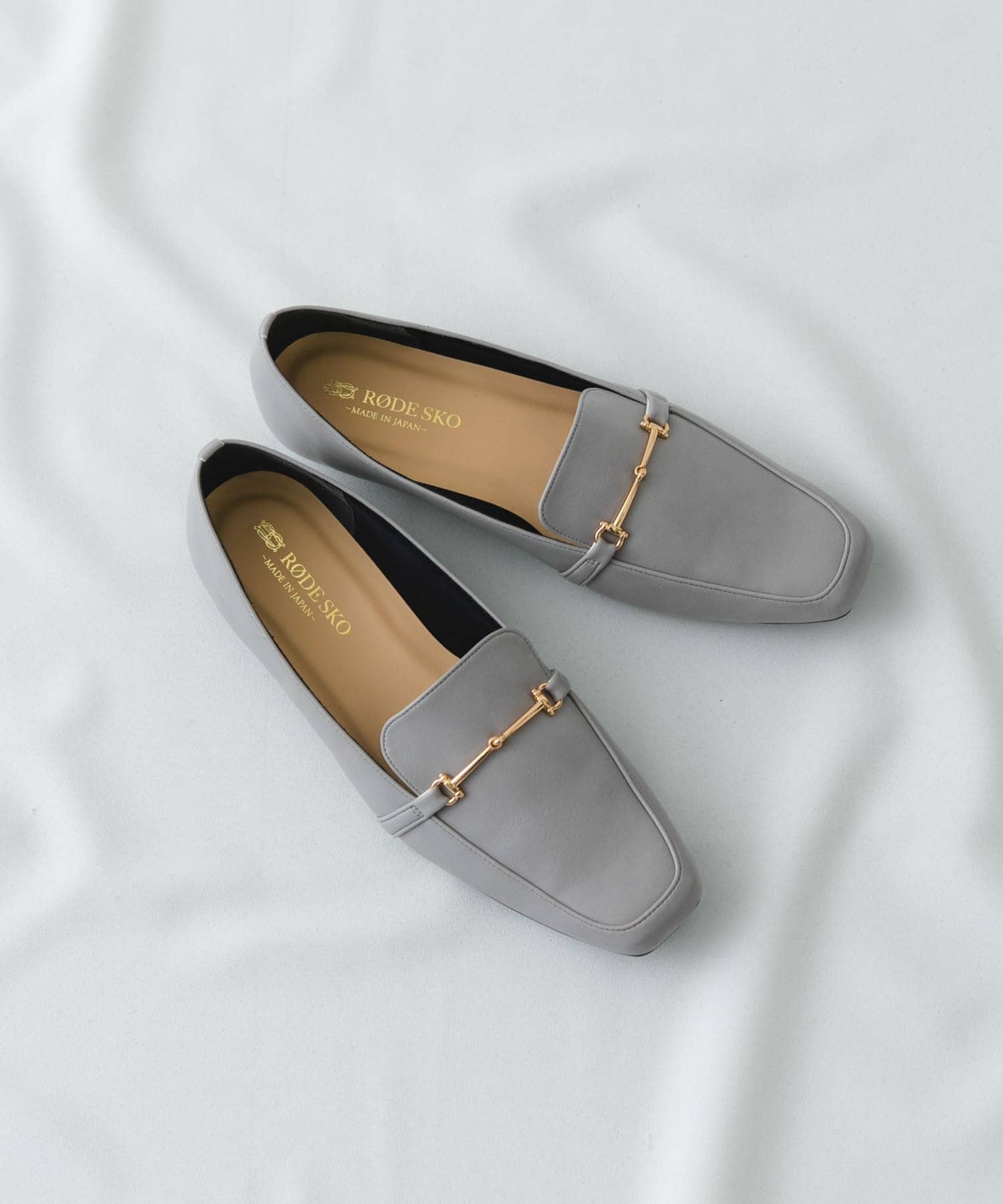 『MADE IN JAPAN』 スクエアトゥ細ビットローファー GRAY 37