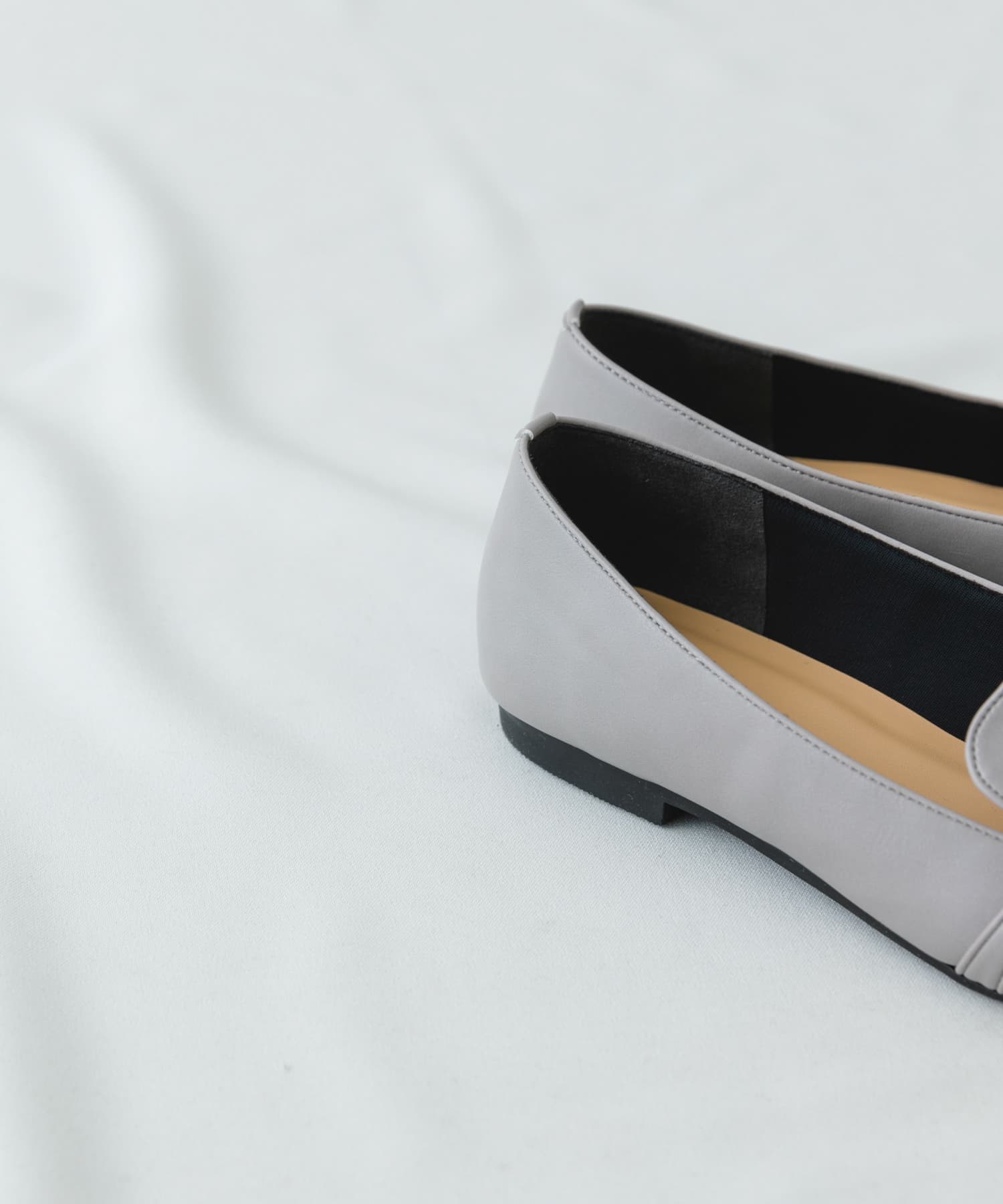『MADE IN JAPAN』 スクエアトゥ細ビットローファー GRAY 37