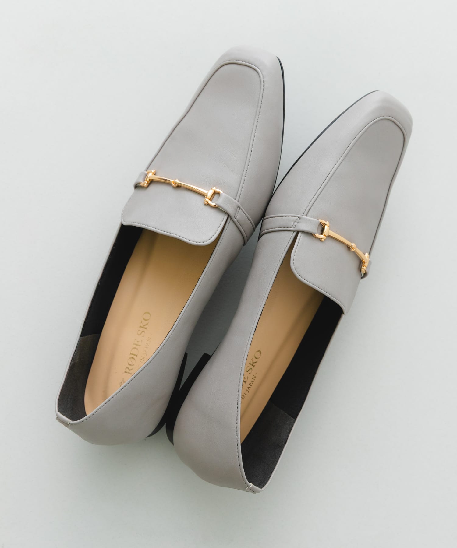 『MADE IN JAPAN』 スクエアトゥ細ビットローファー GRAY 36