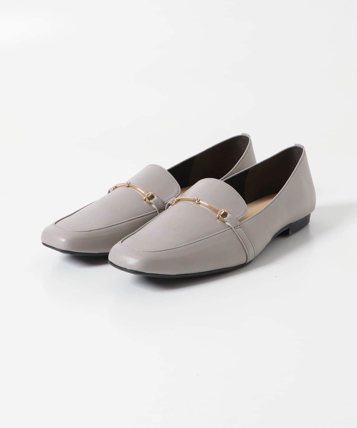 『MADE IN JAPAN』 スクエアトゥ細ビットローファー GRAY 36