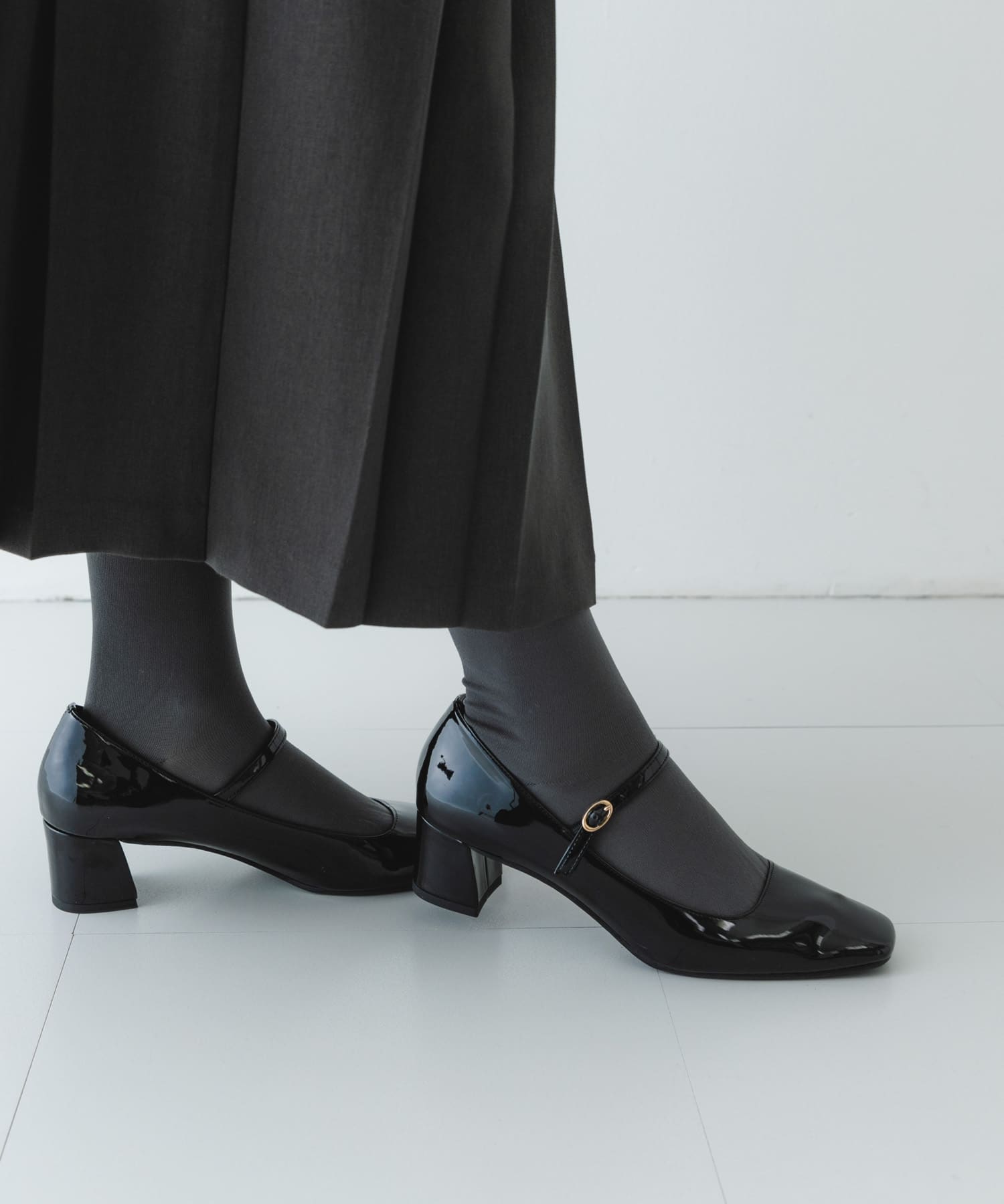 『MADE IN JAPAN』 4.5センチメリージェーンパンプス BLACK 36