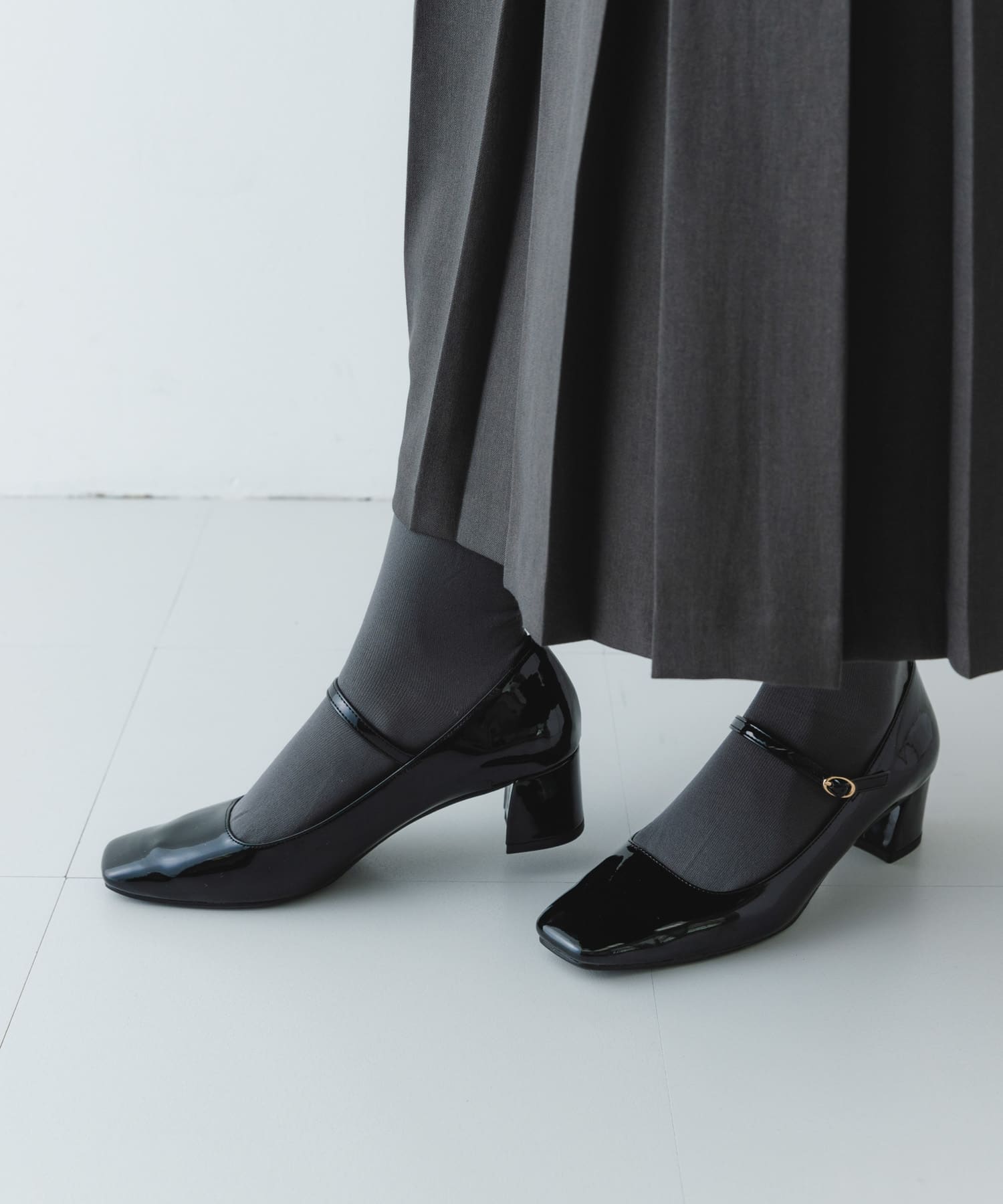 『MADE IN JAPAN』 4.5センチメリージェーンパンプス BLACK 36