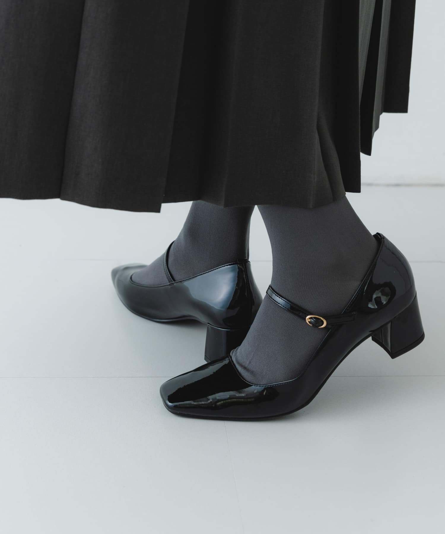 『MADE IN JAPAN』 4.5センチメリージェーンパンプス BLACK 36