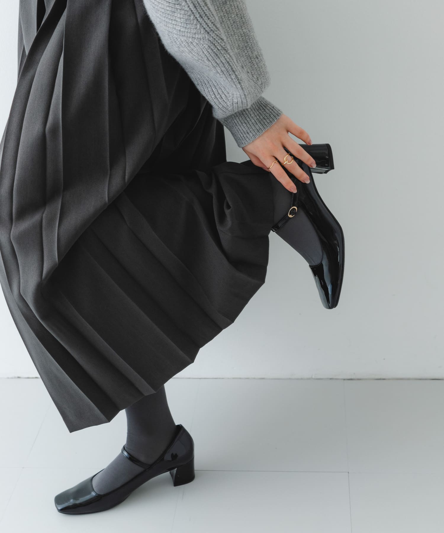 『MADE IN JAPAN』 4.5センチメリージェーンパンプス BLACK 36