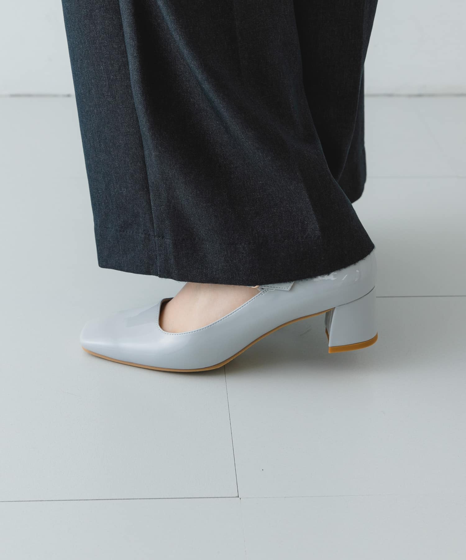 『MADE IN JAPAN』 4.5センチメリージェーンパンプス LIGHT GRAY 36