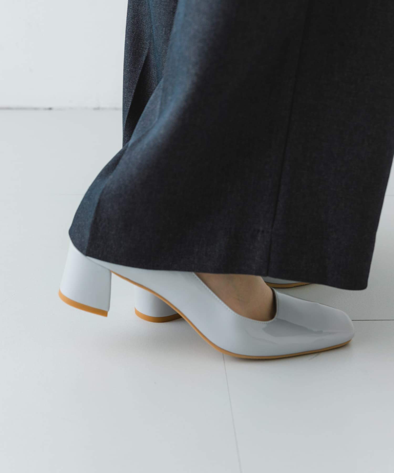 『MADE IN JAPAN』 4.5センチメリージェーンパンプス LIGHT GRAY 36