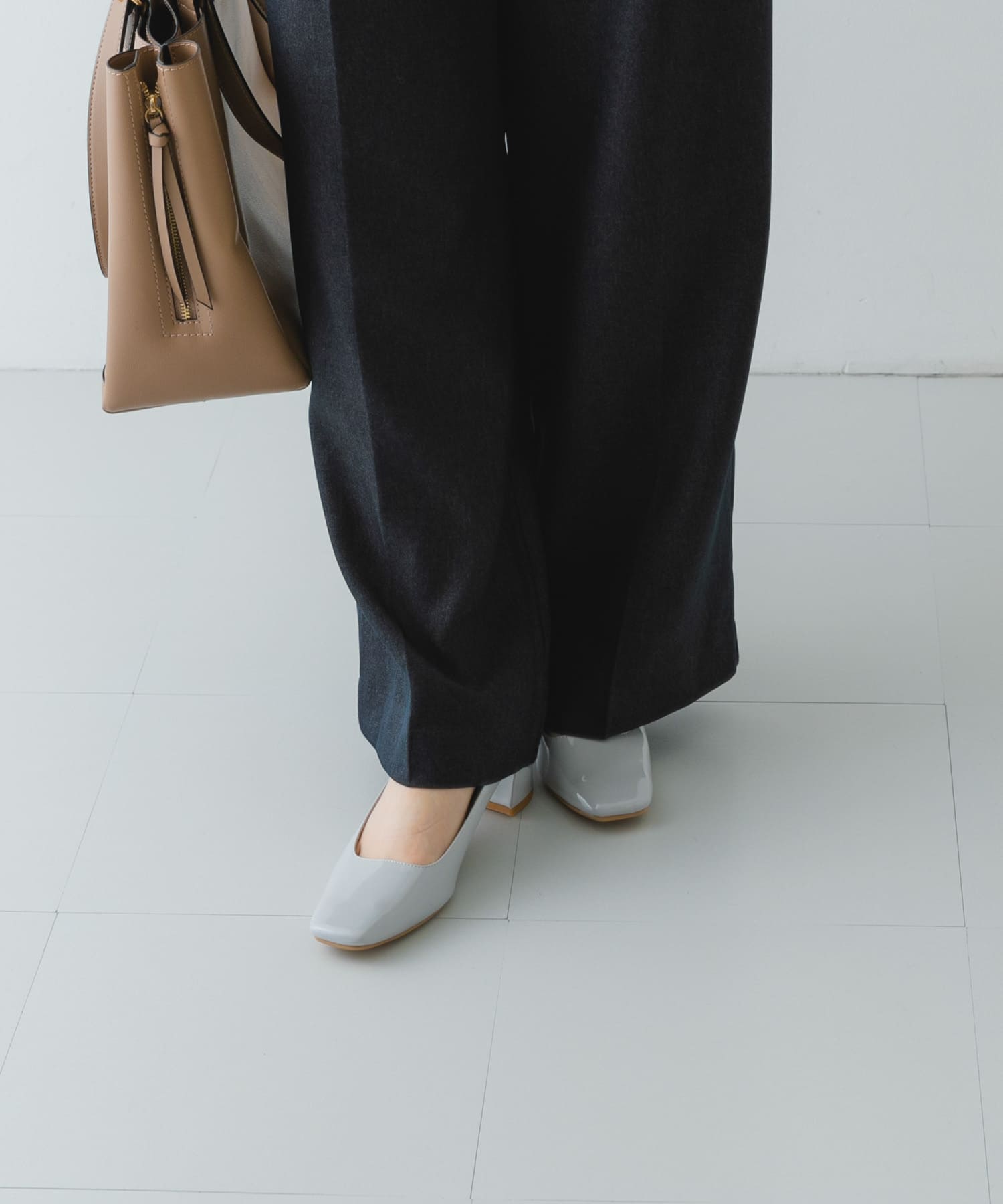 『MADE IN JAPAN』 4.5センチメリージェーンパンプス LIGHT GRAY 36