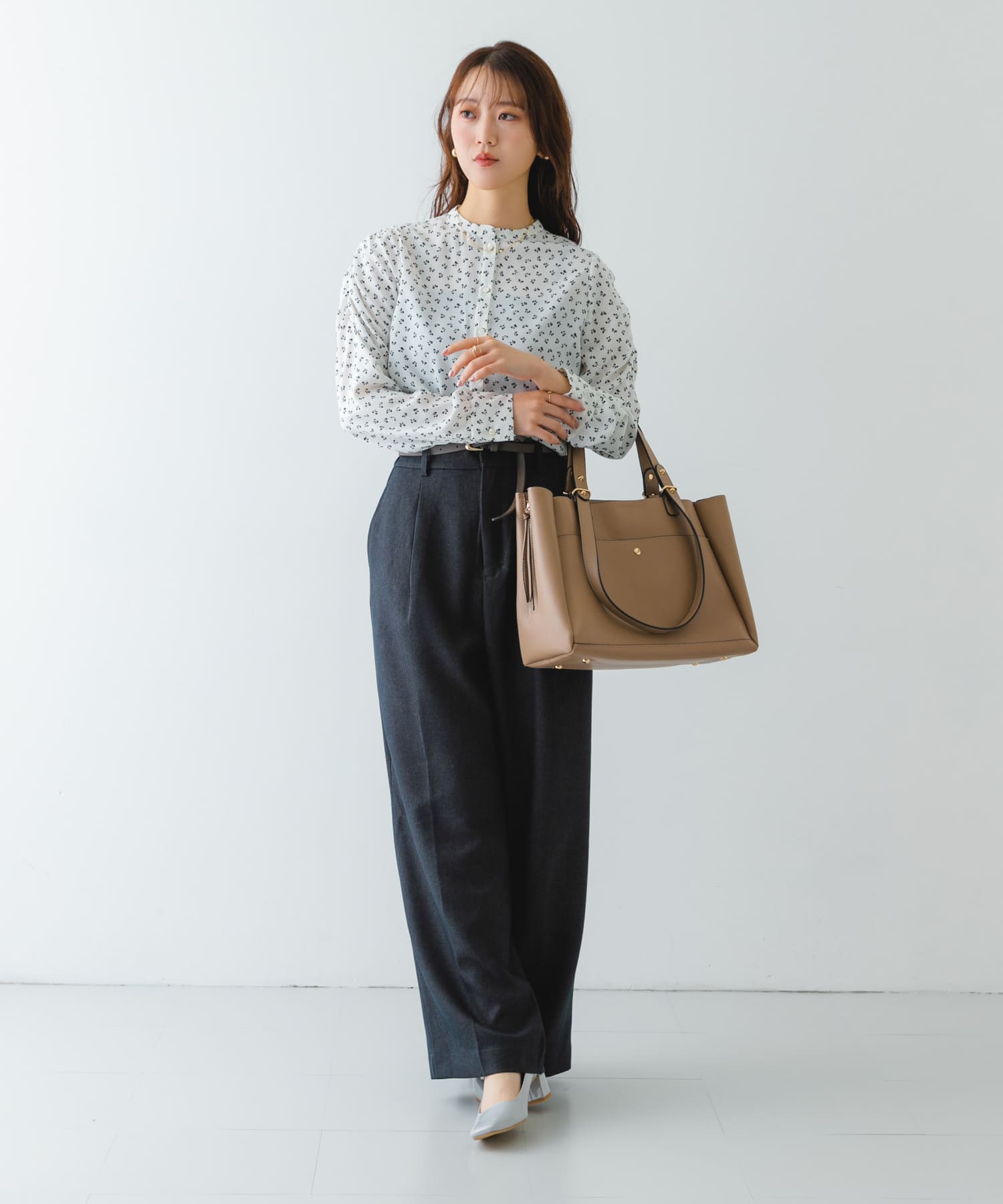 『MADE IN JAPAN』 4.5センチメリージェーンパンプス LIGHT GRAY 36