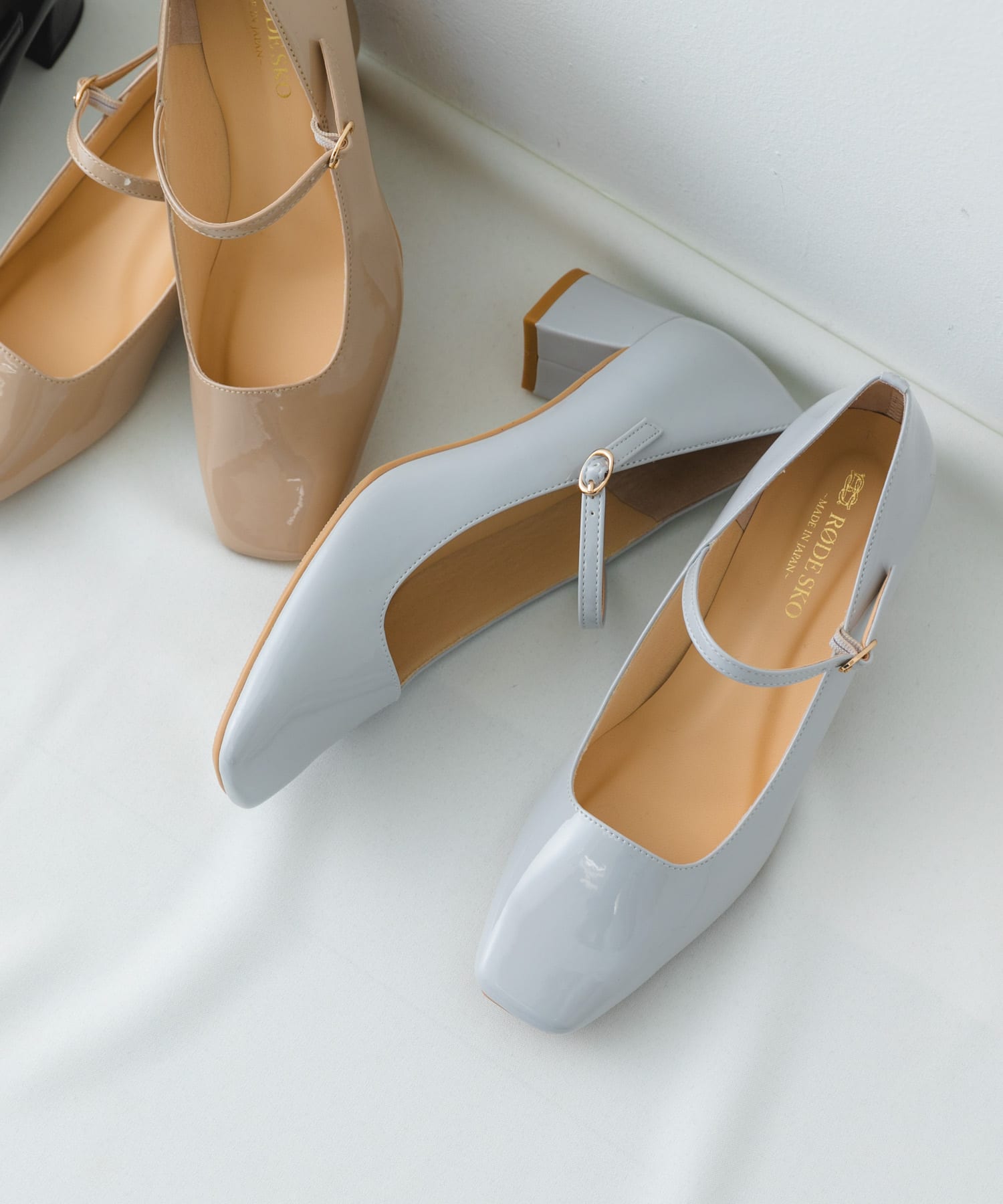 『MADE IN JAPAN』 4.5センチメリージェーンパンプス LIGHT GRAY 37