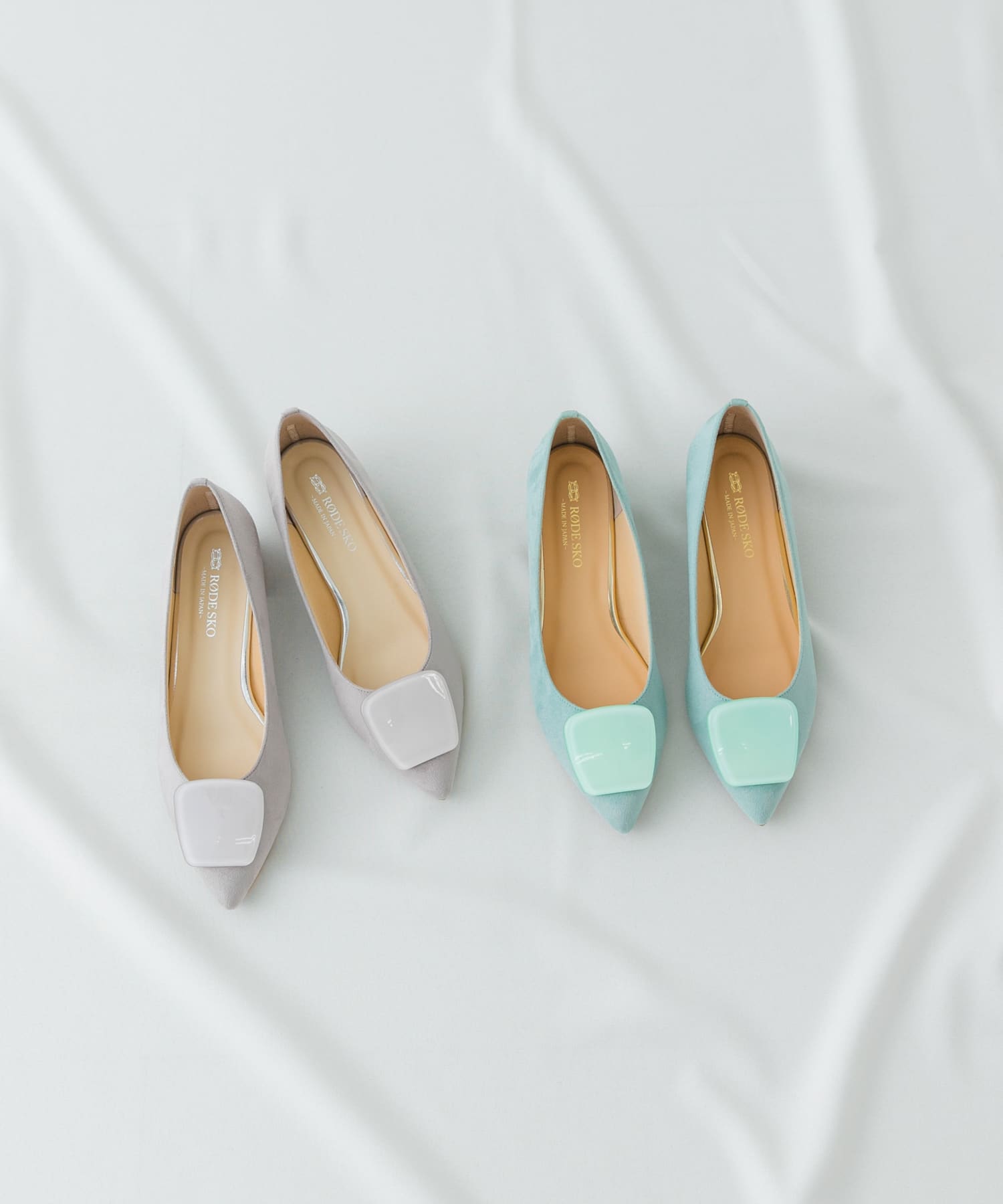 『MADE IN JAPAN』 3センチクリアバックルパンプス LIGHT GRAY 37