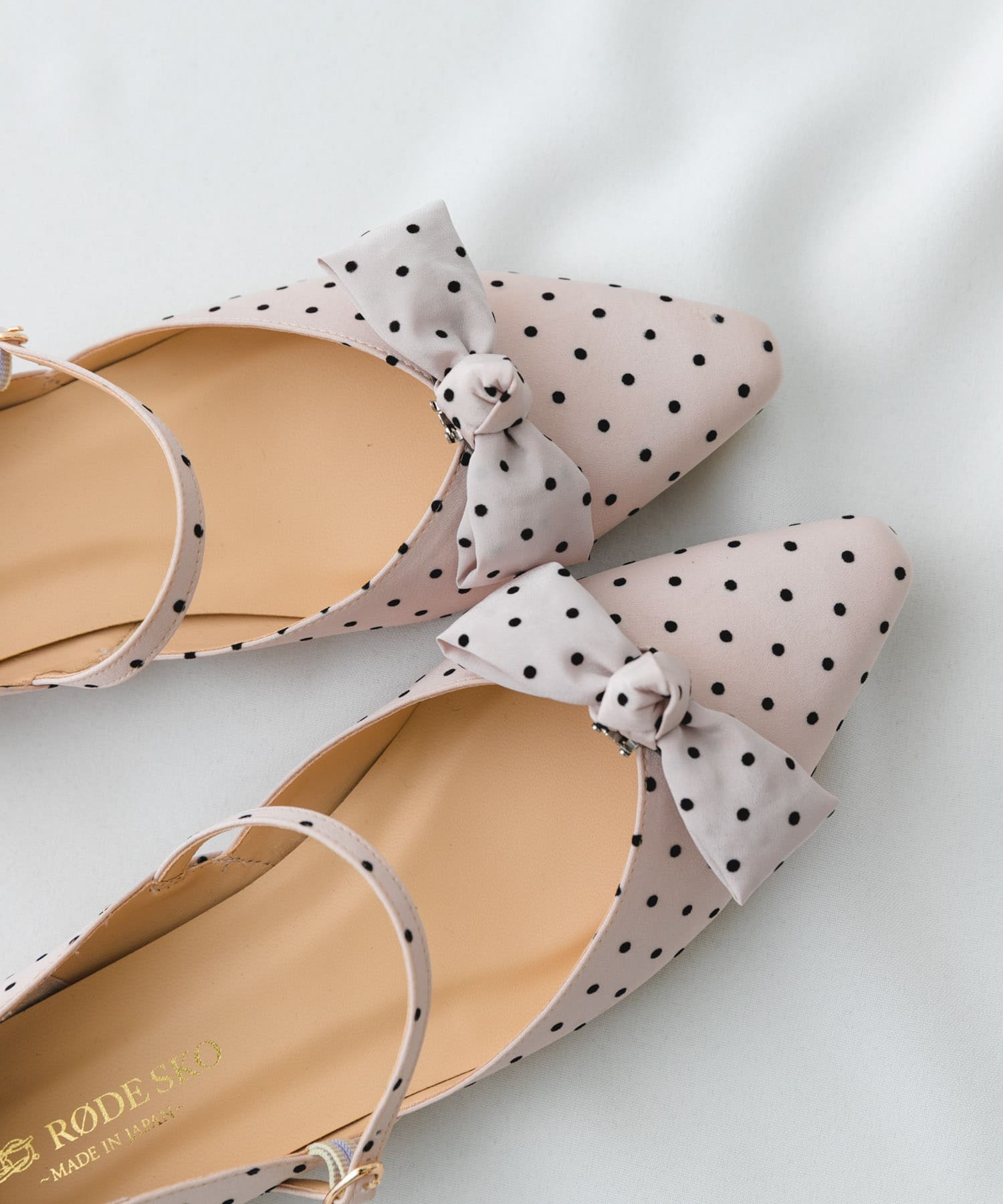 『WEB/一部店舗限定カラー』『MADE IN JAPAN』マルチWAYリボンパンプス PINK BEIGE 36