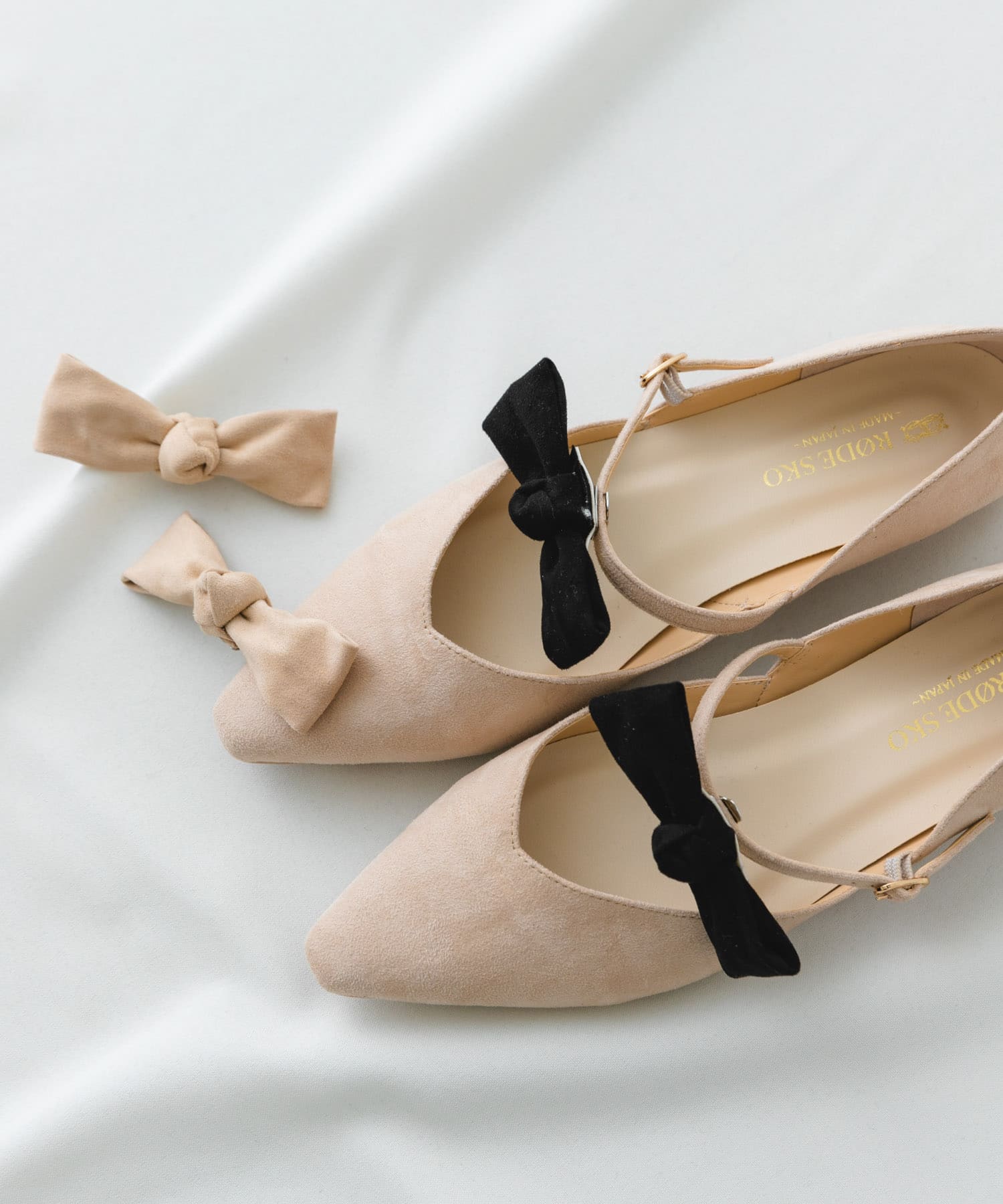 『WEB/一部店舗限定カラー』『MADE IN JAPAN』マルチWAYリボンパンプス MILK 36