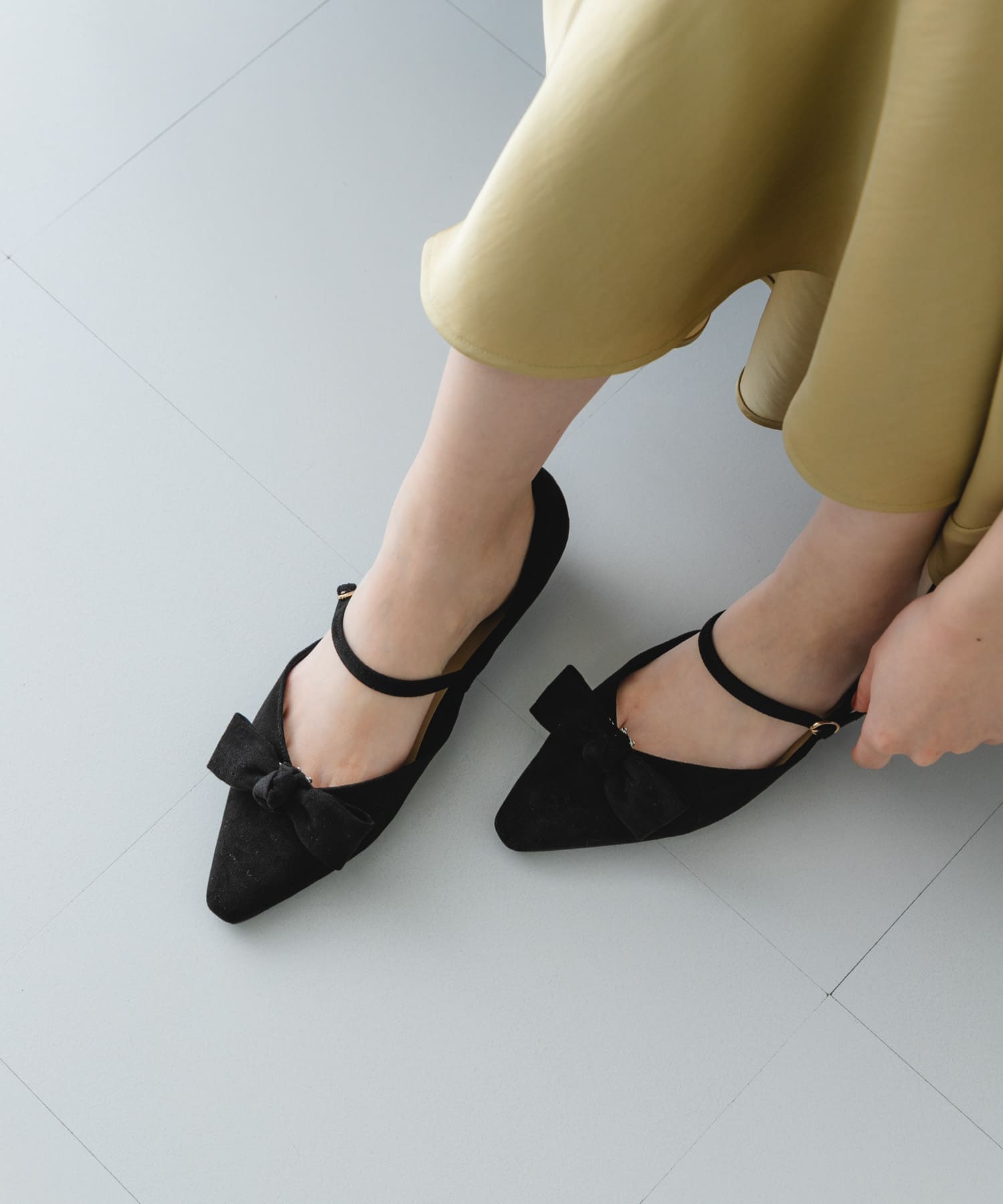 『WEB/一部店舗限定カラー』『MADE IN JAPAN』マルチWAYリボンパンプス BLACK 36