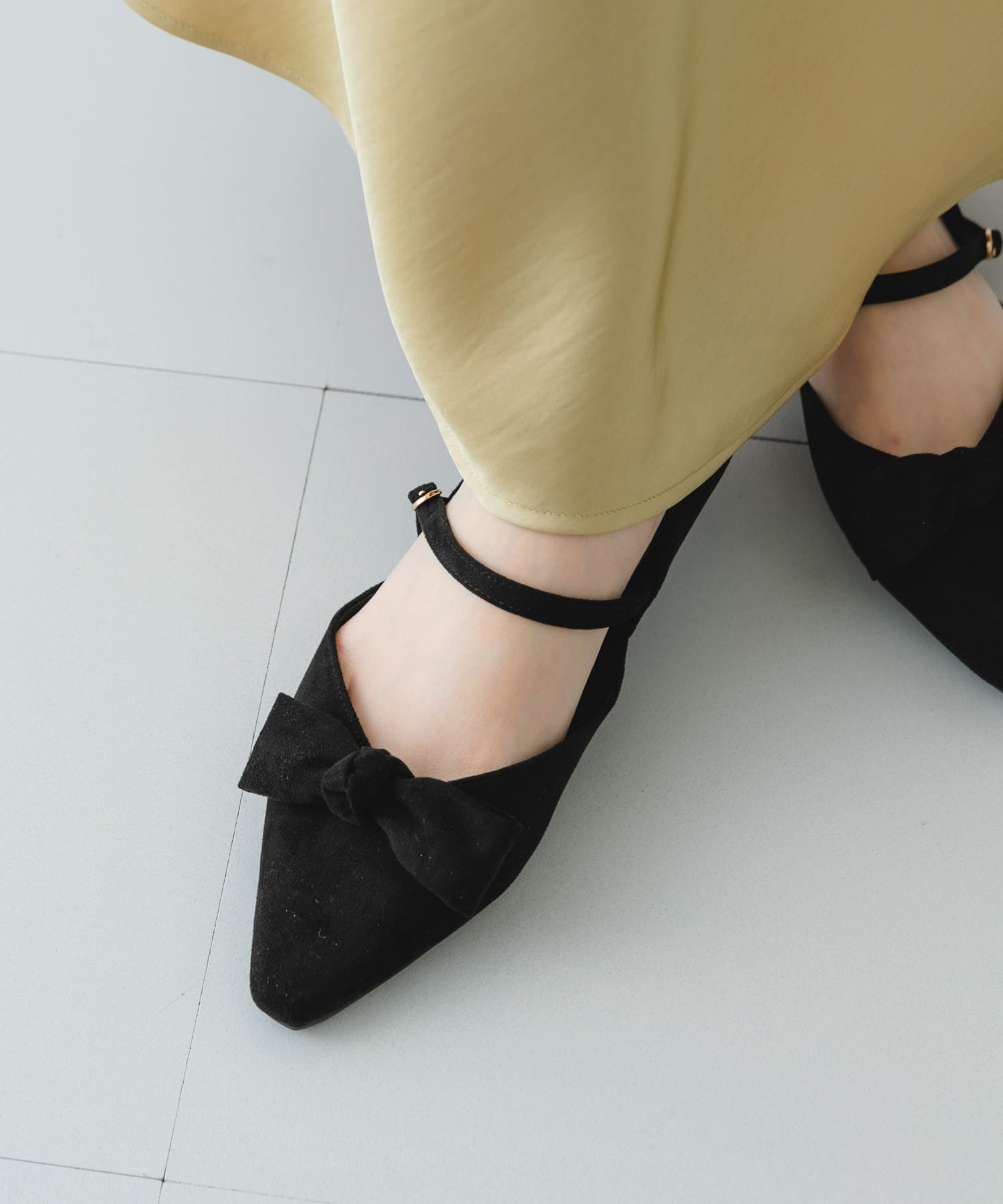 『WEB/一部店舗限定カラー』『MADE IN JAPAN』マルチWAYリボンパンプス BLACK 36