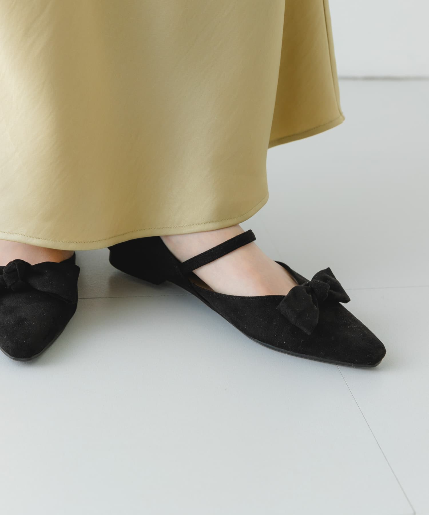 『WEB/一部店舗限定カラー』『MADE IN JAPAN』マルチWAYリボンパンプス BLACK 36