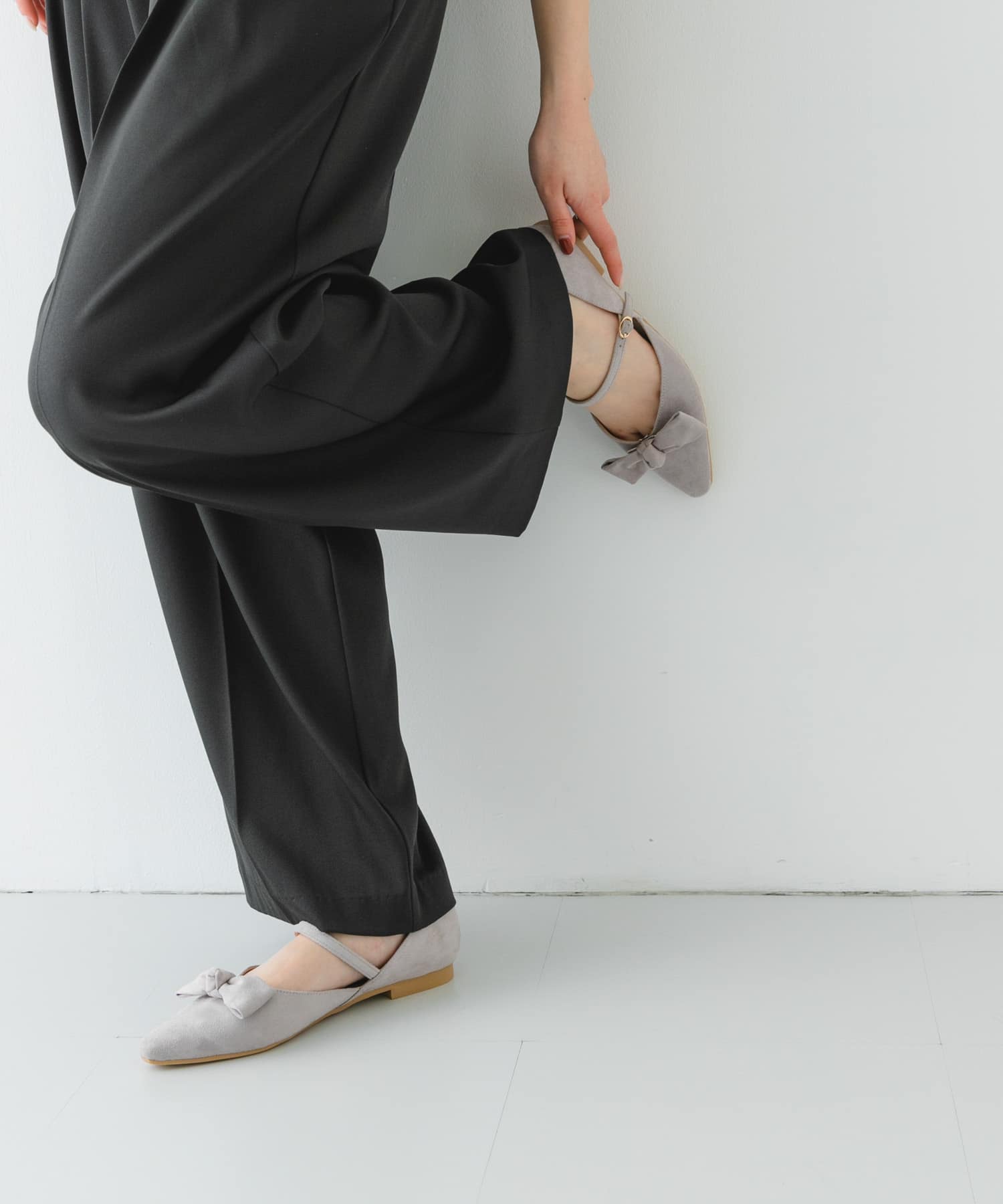 『WEB/一部店舗限定カラー』『MADE IN JAPAN』マルチWAYリボンパンプス GRAY 36