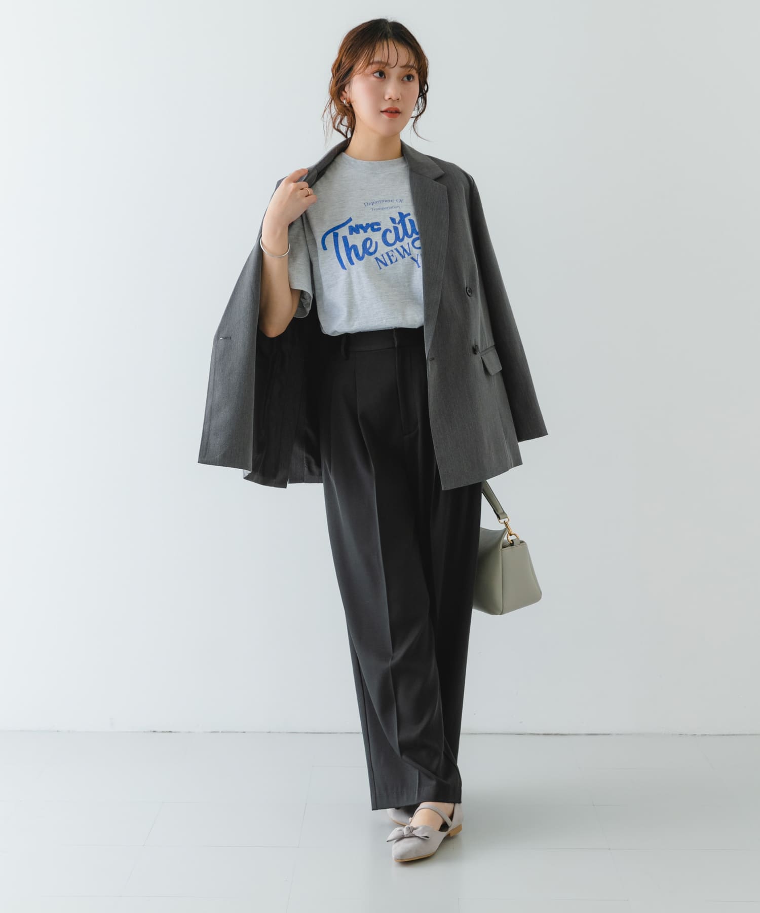 『WEB/一部店舗限定カラー』『MADE IN JAPAN』マルチWAYリボンパンプス GRAY 36