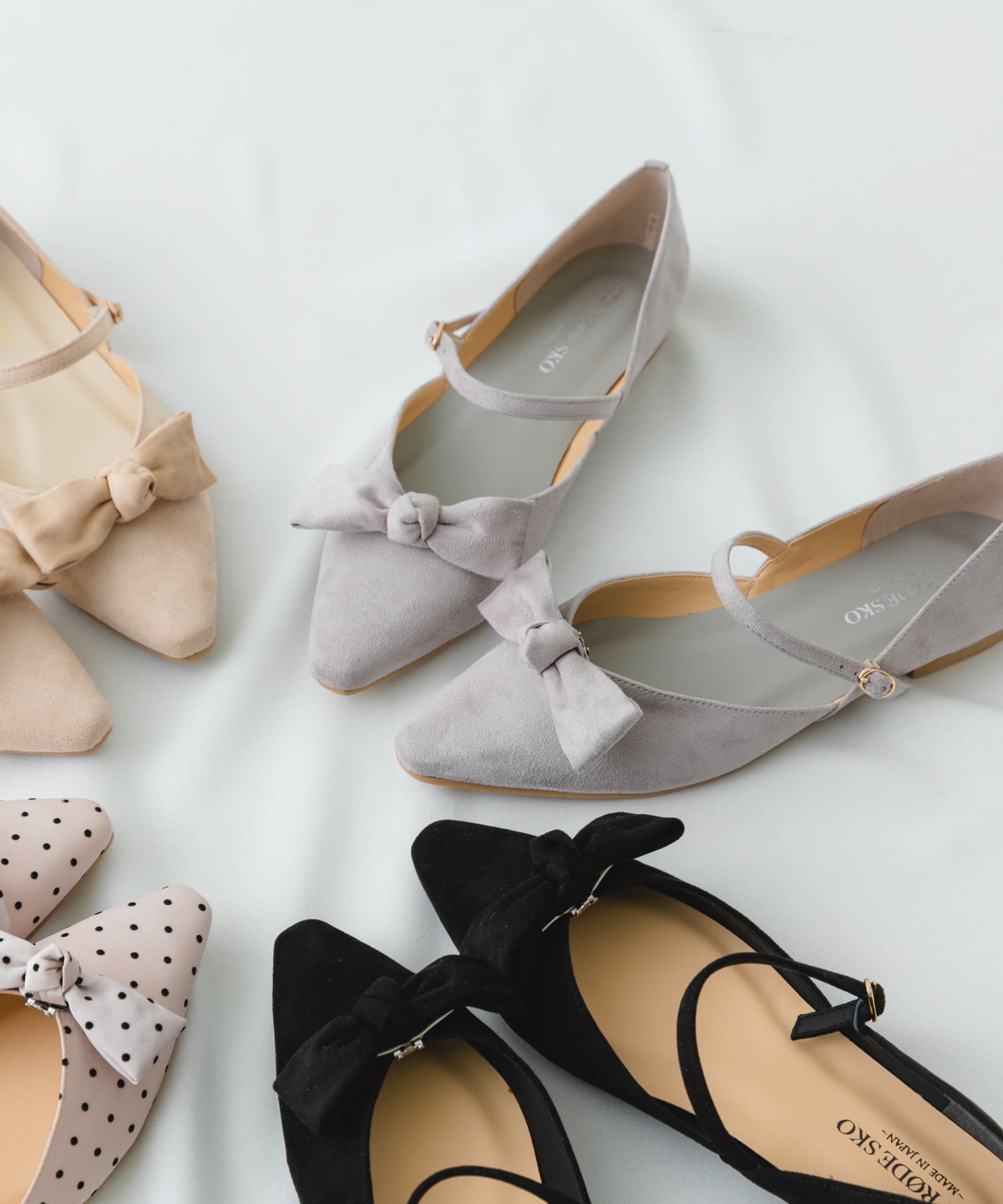 『WEB/一部店舗限定カラー』『MADE IN JAPAN』マルチWAYリボンパンプス GRAY 37