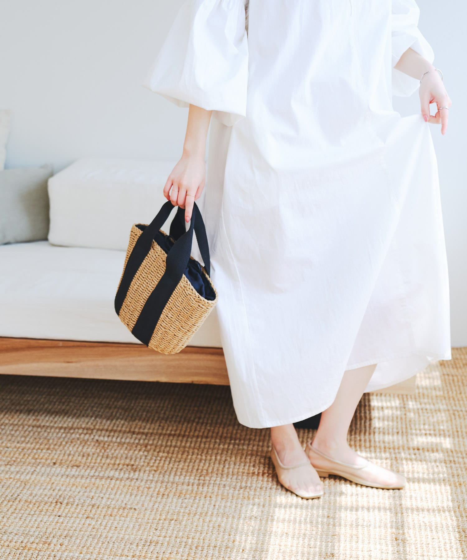 『MADE IN JAPAN』シアーフラットシューズ BEIGE 36