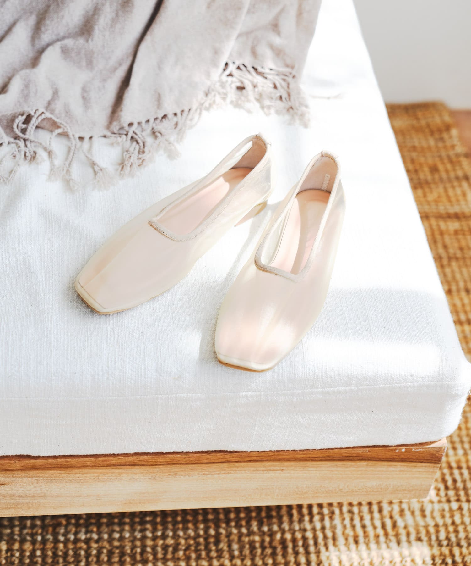 『MADE IN JAPAN』シアーフラットシューズ BEIGE 37