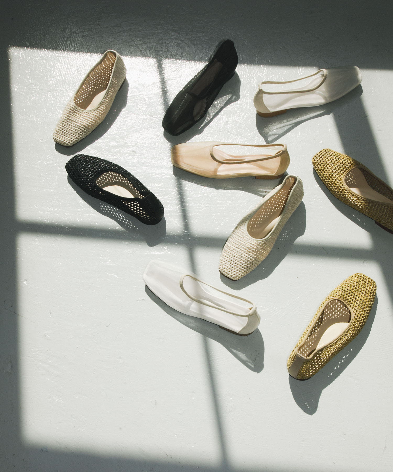 『MADE IN JAPAN』シアーフラットシューズ BEIGE 37