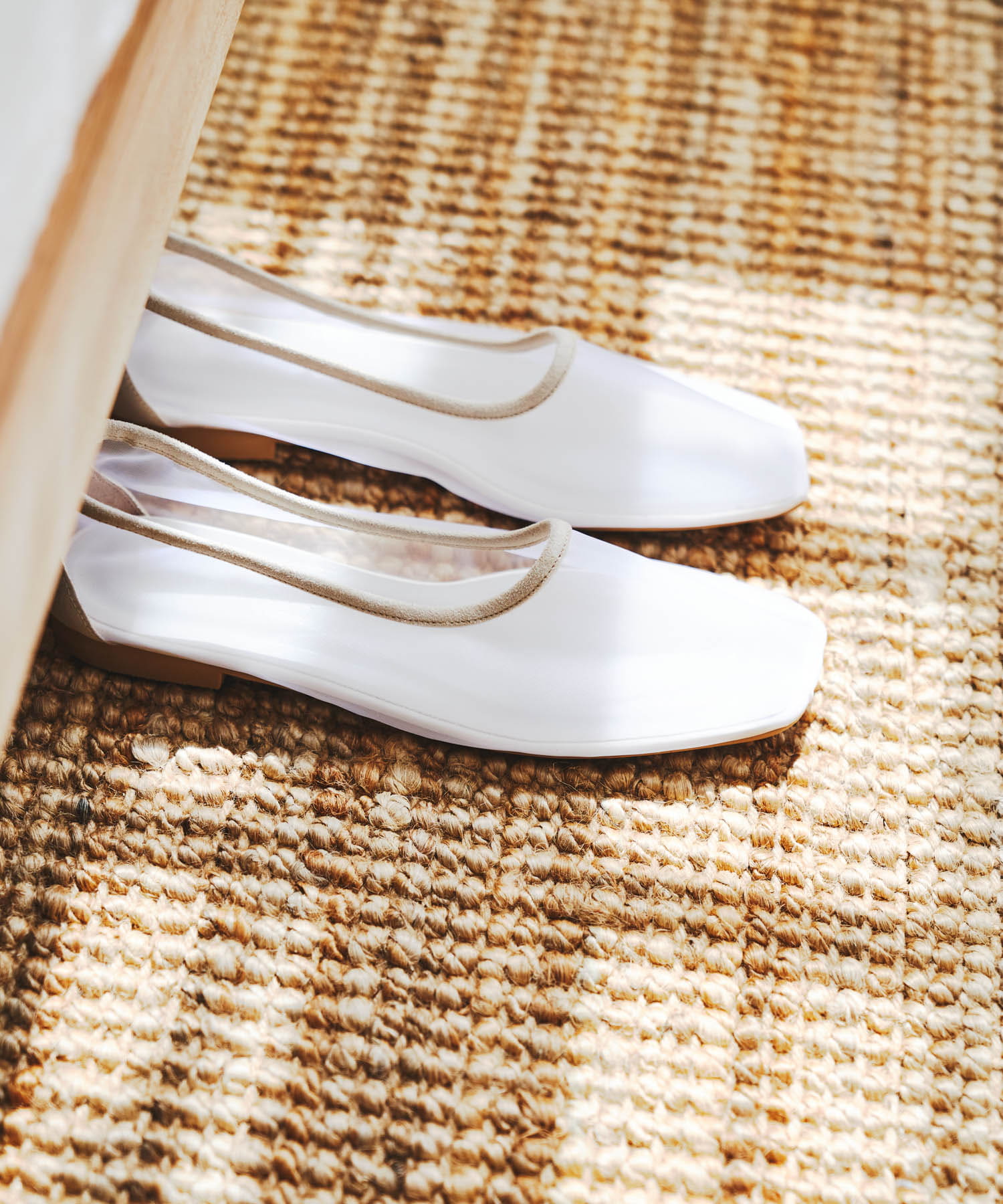 『MADE IN JAPAN』シアーフラットシューズ WHITE 36