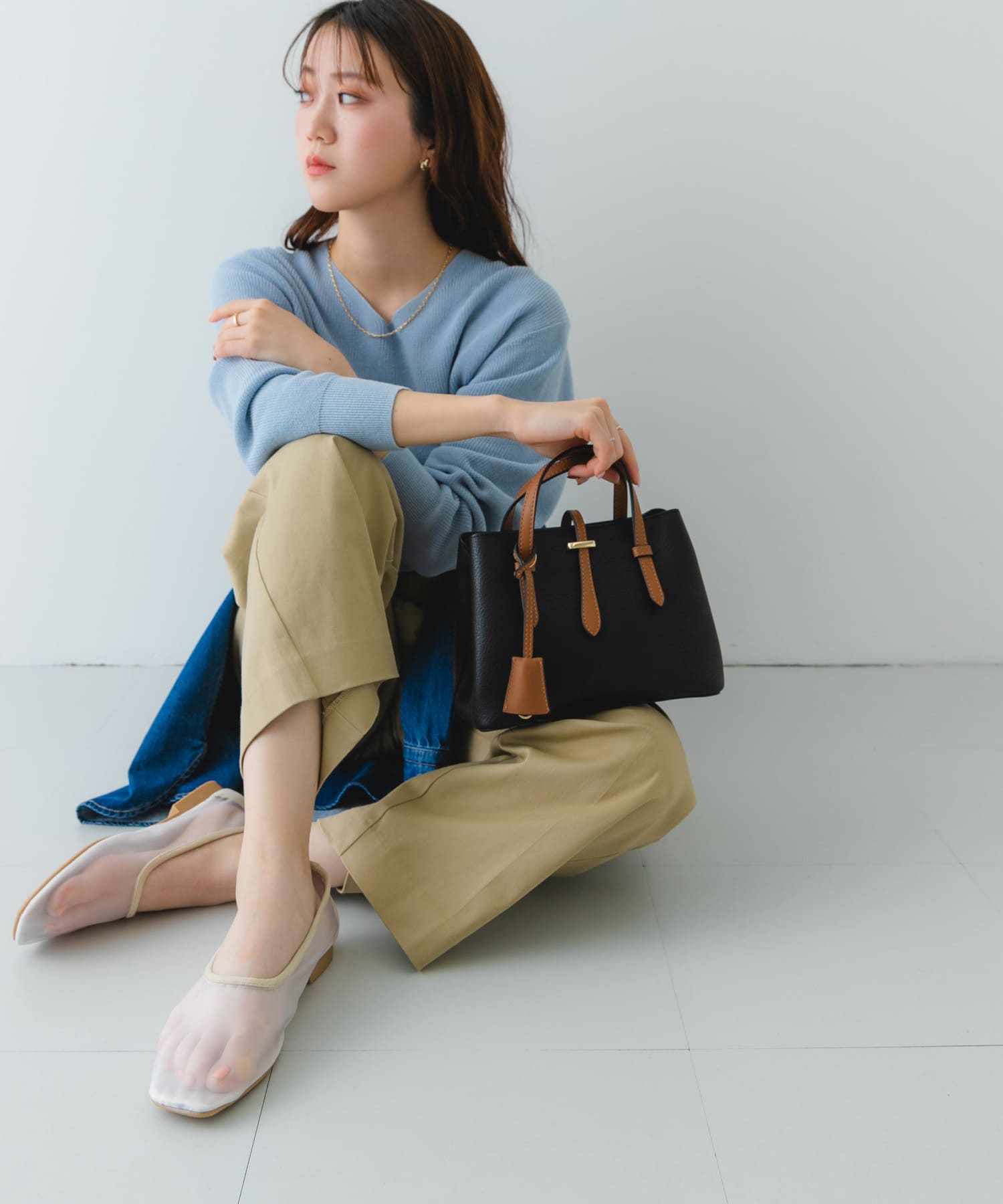 『MADE IN JAPAN』シアーフラットシューズ WHITE 36