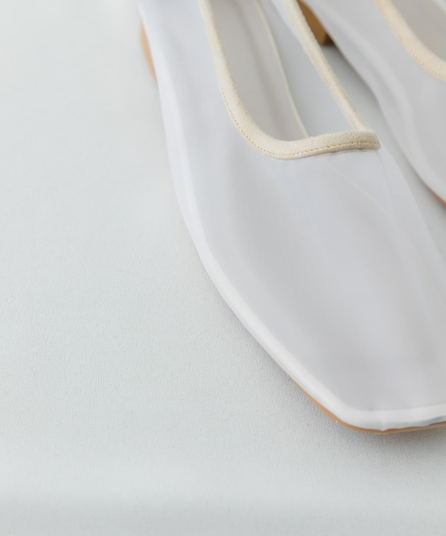 『MADE IN JAPAN』シアーフラットシューズ WHITE 37