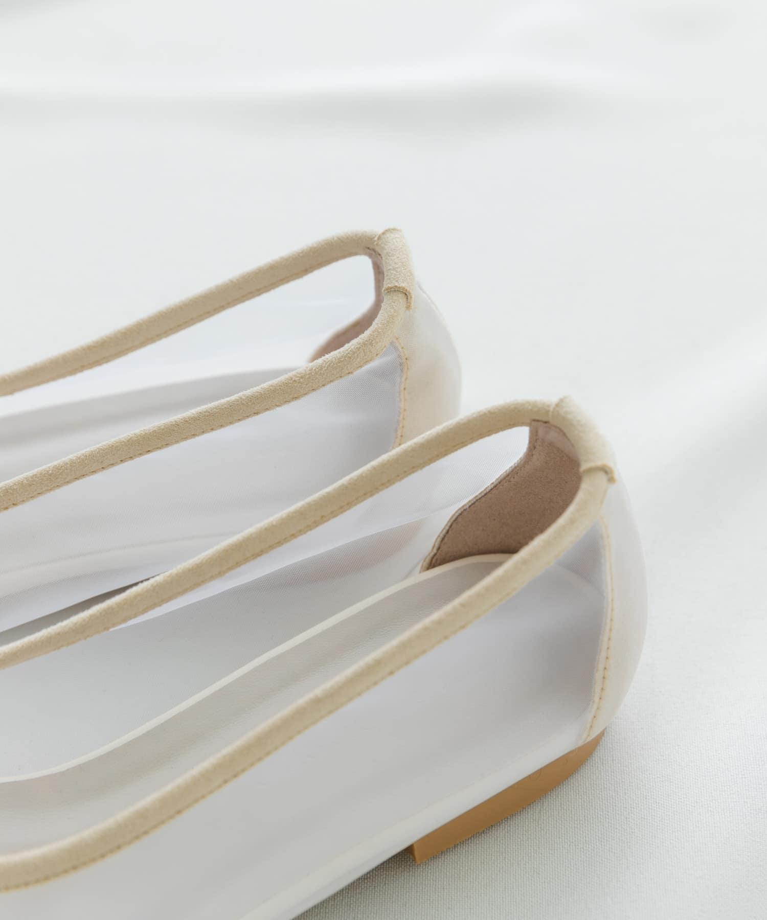 『MADE IN JAPAN』シアーフラットシューズ WHITE 37
